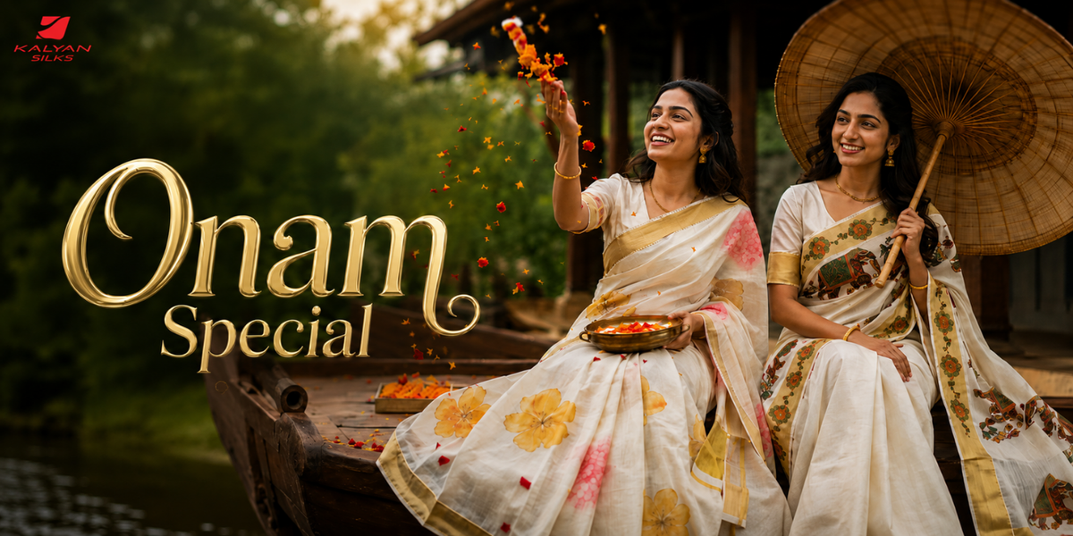 Best Saree Colours & Styling Ideas for Onam Sadhya