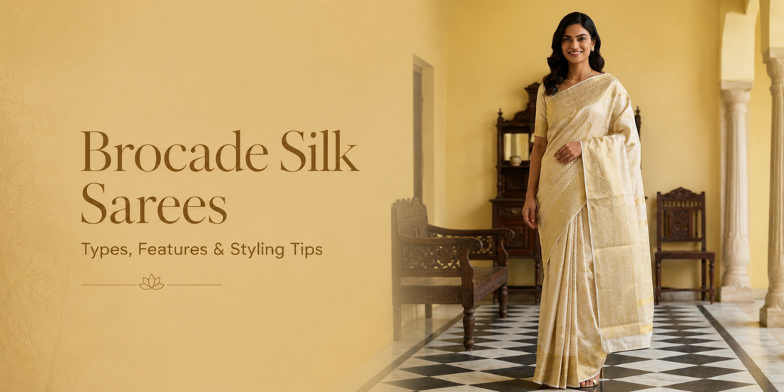Brocade Silk Sarees Explained: Types, Features & Styling Tips