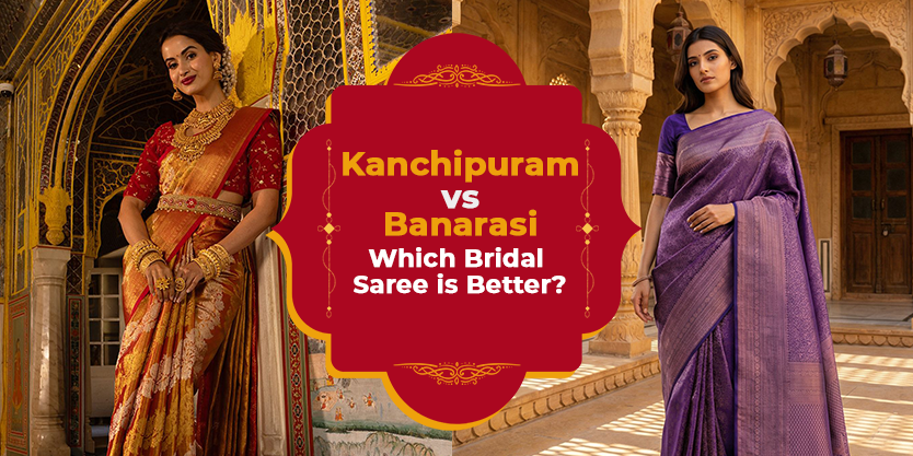 Kanchipuram vs Banarasi – Which Bridal Saree is Better?