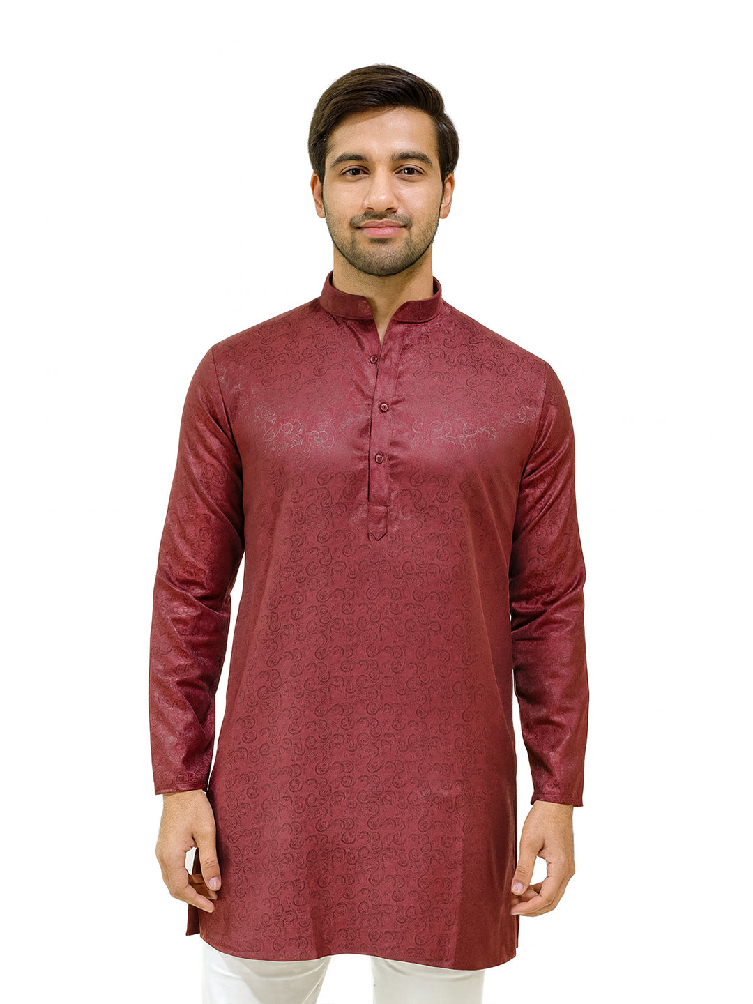 Printed Maroon Gents Kurtha