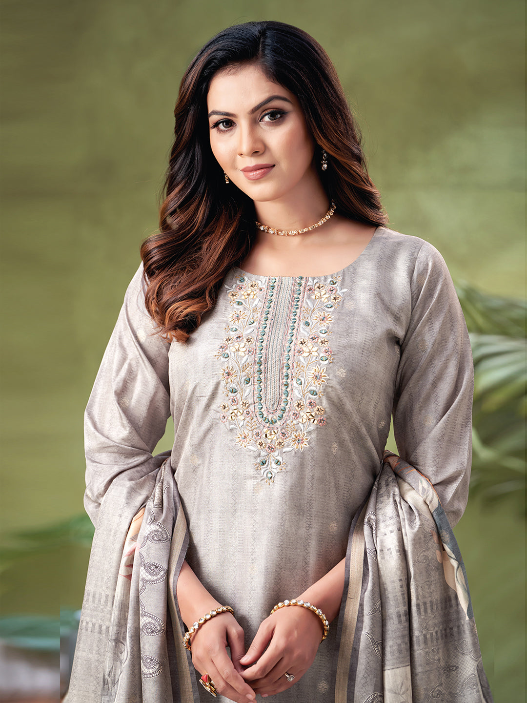 Rhino Grey Color Readymade Salwar