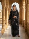 Organza Embroidery Black Saree