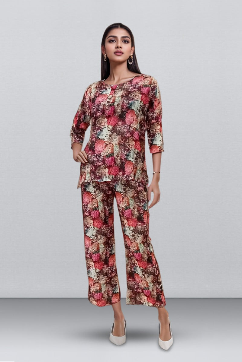 Easz’s Multi Color Soft Cotton Sleep Wear With Print Design And 3/4th Sleeve