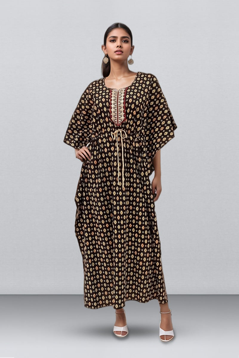 Easz’s Black Color Soft Cotton Sleep Wear With Print Design