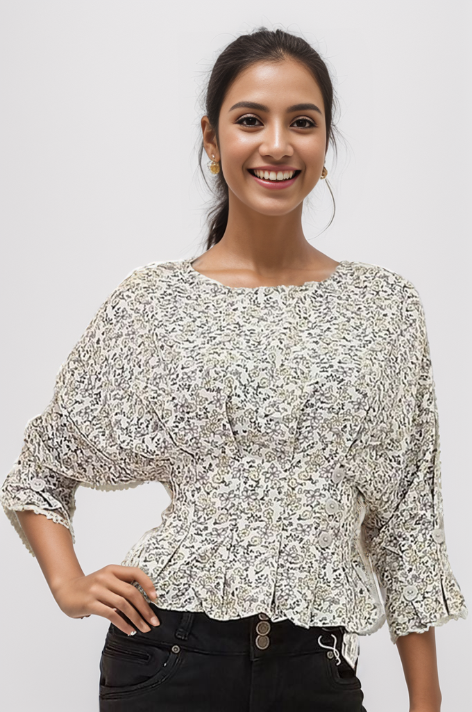 White Color Casual Wear Women's Top