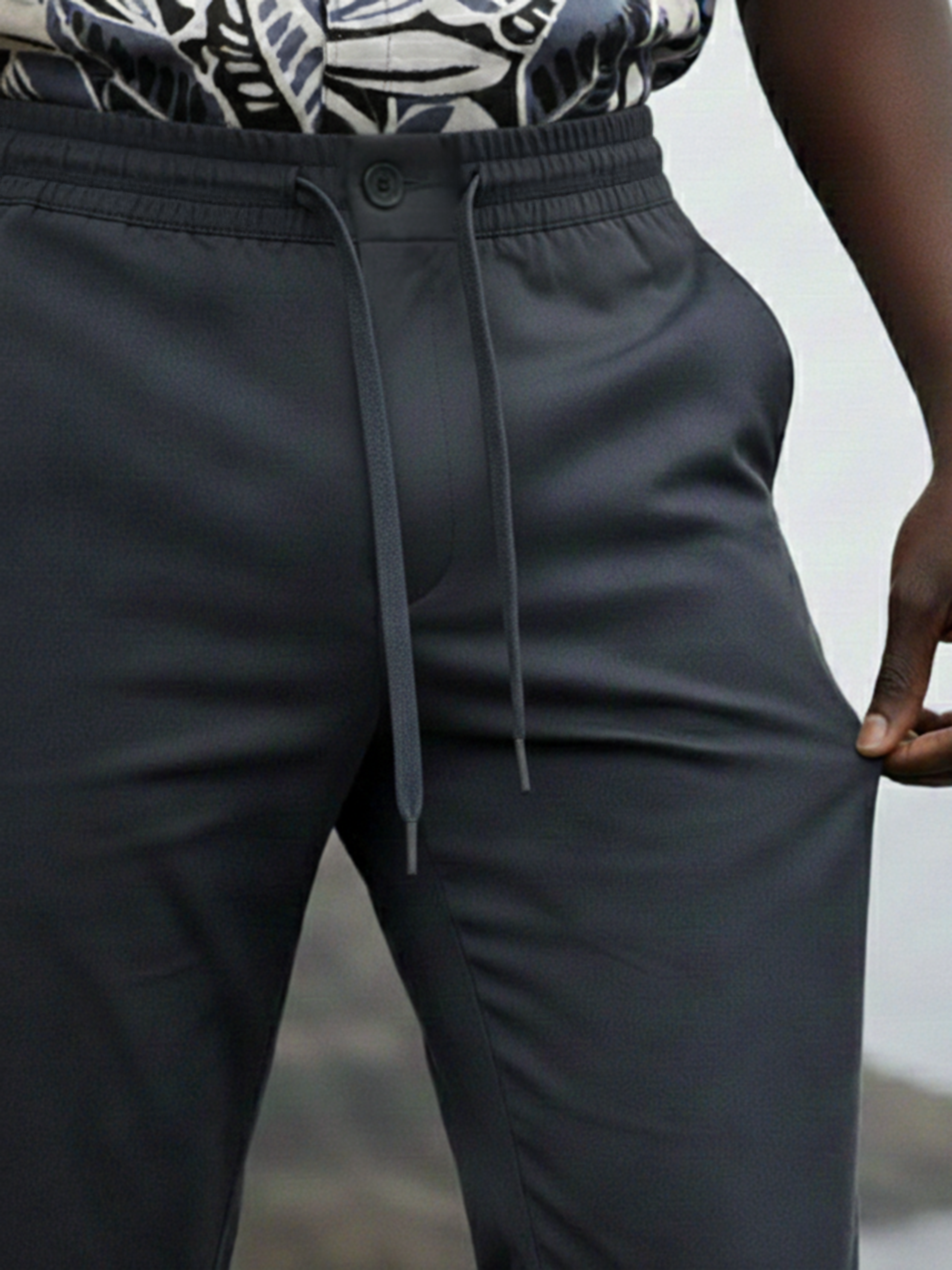 Steel Grey Regular Fit Airport Jogger For Men