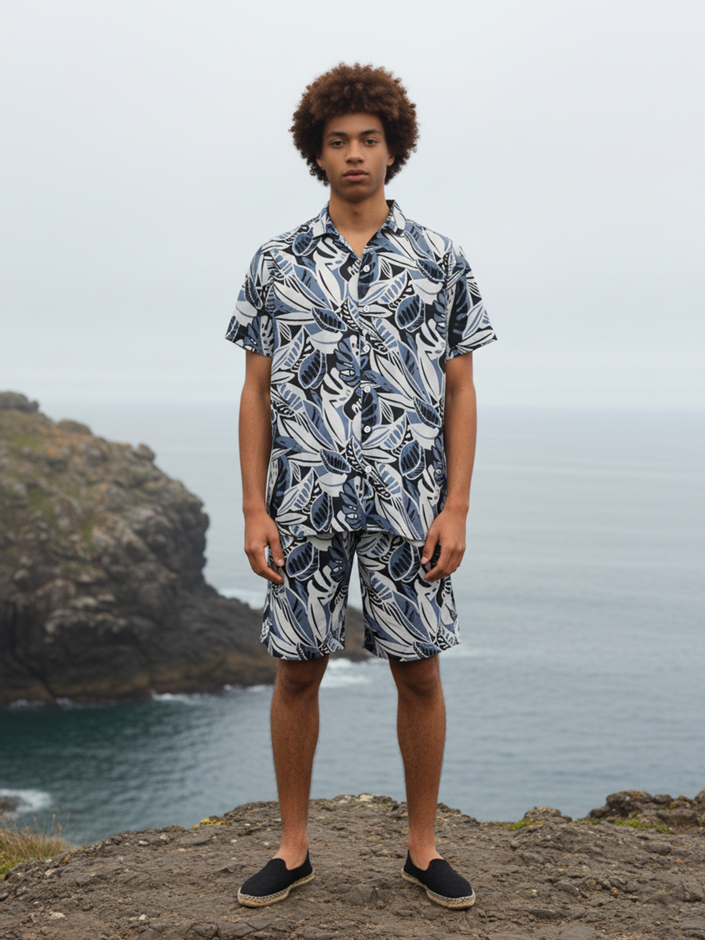 Airorce  Printed Rayon Co-Ord Set For Men