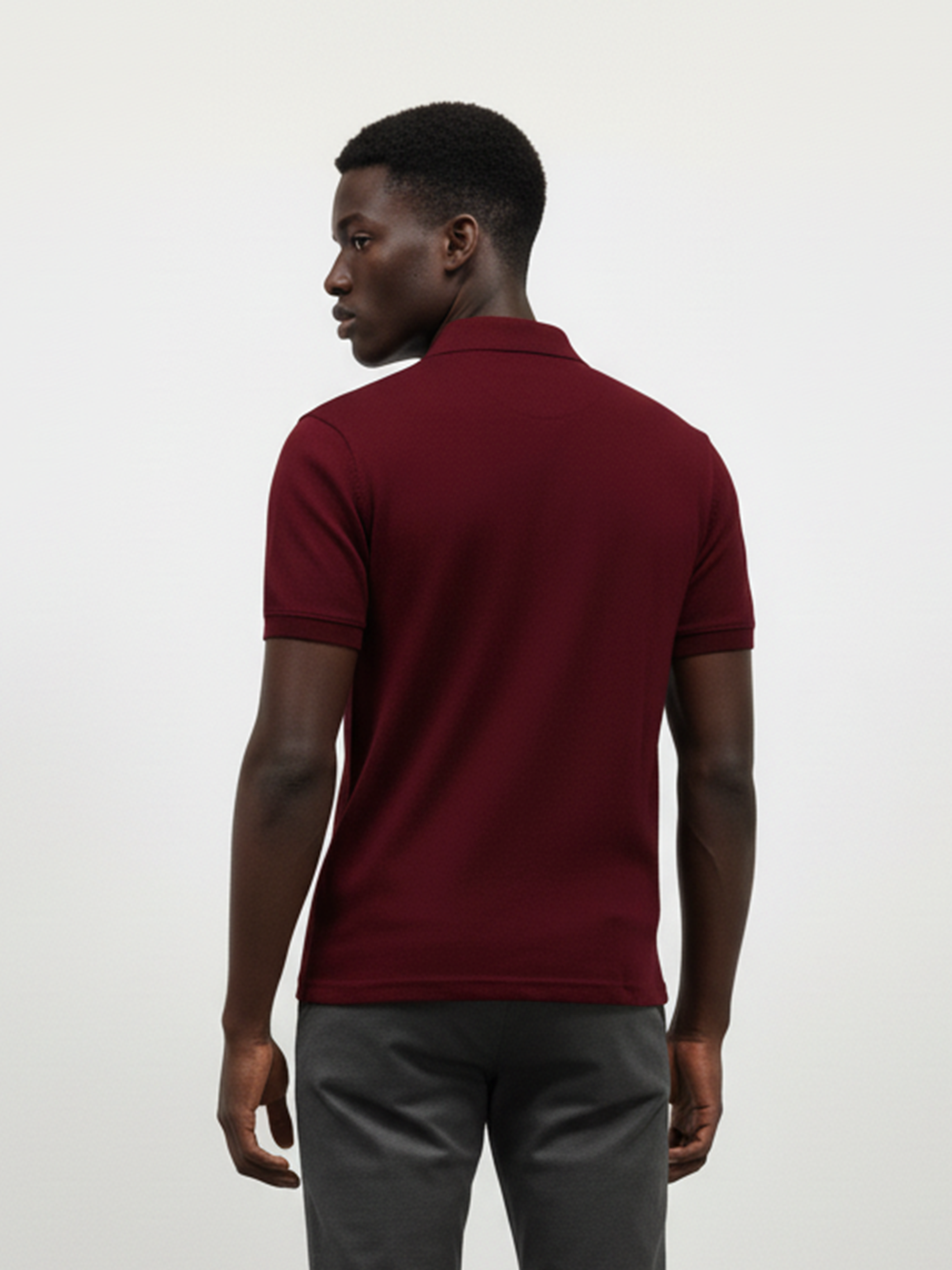 Wine Plain Polo T- Shirt For Men