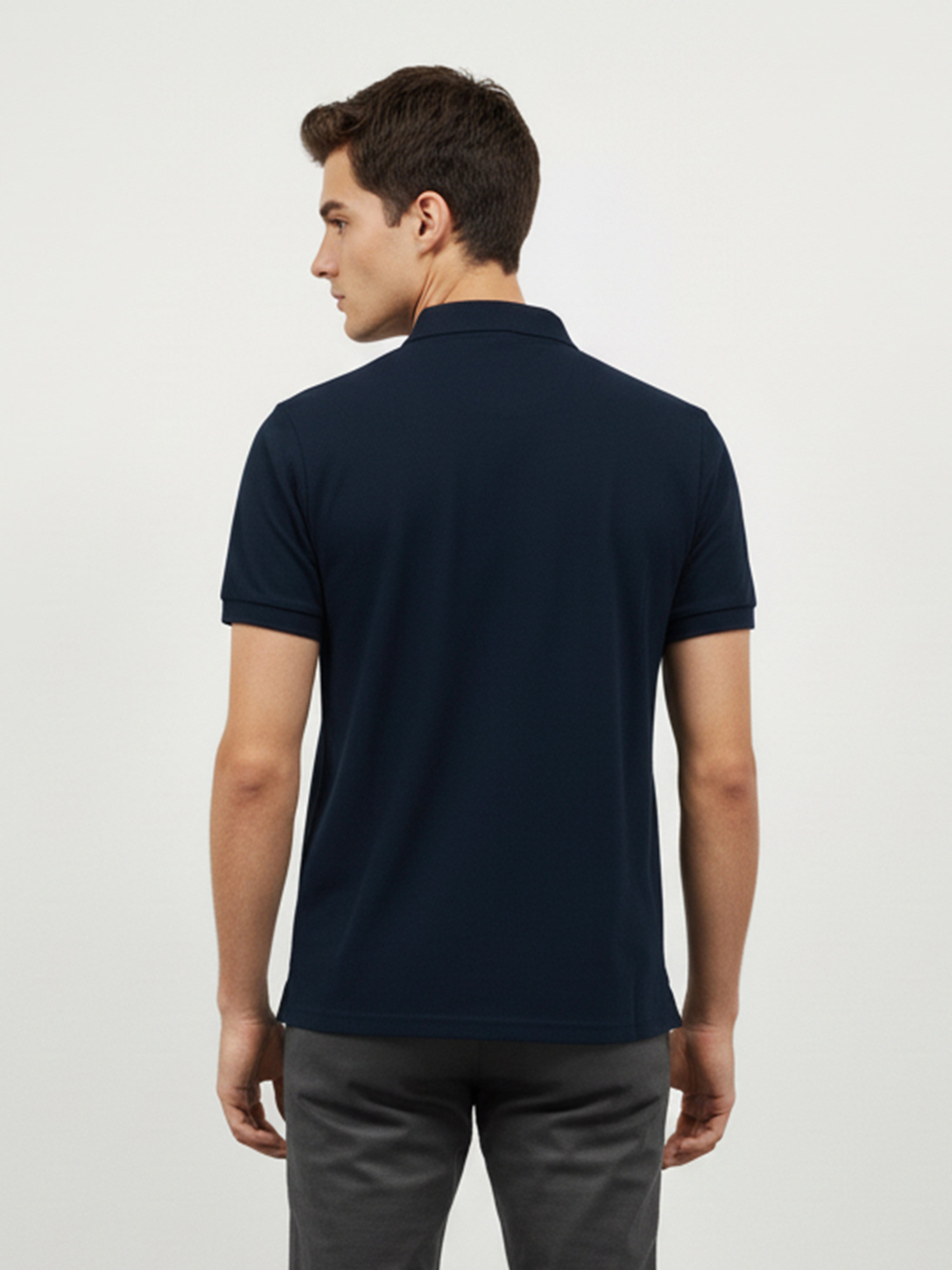 Navy Polo Men's T- Shirt With Pocket