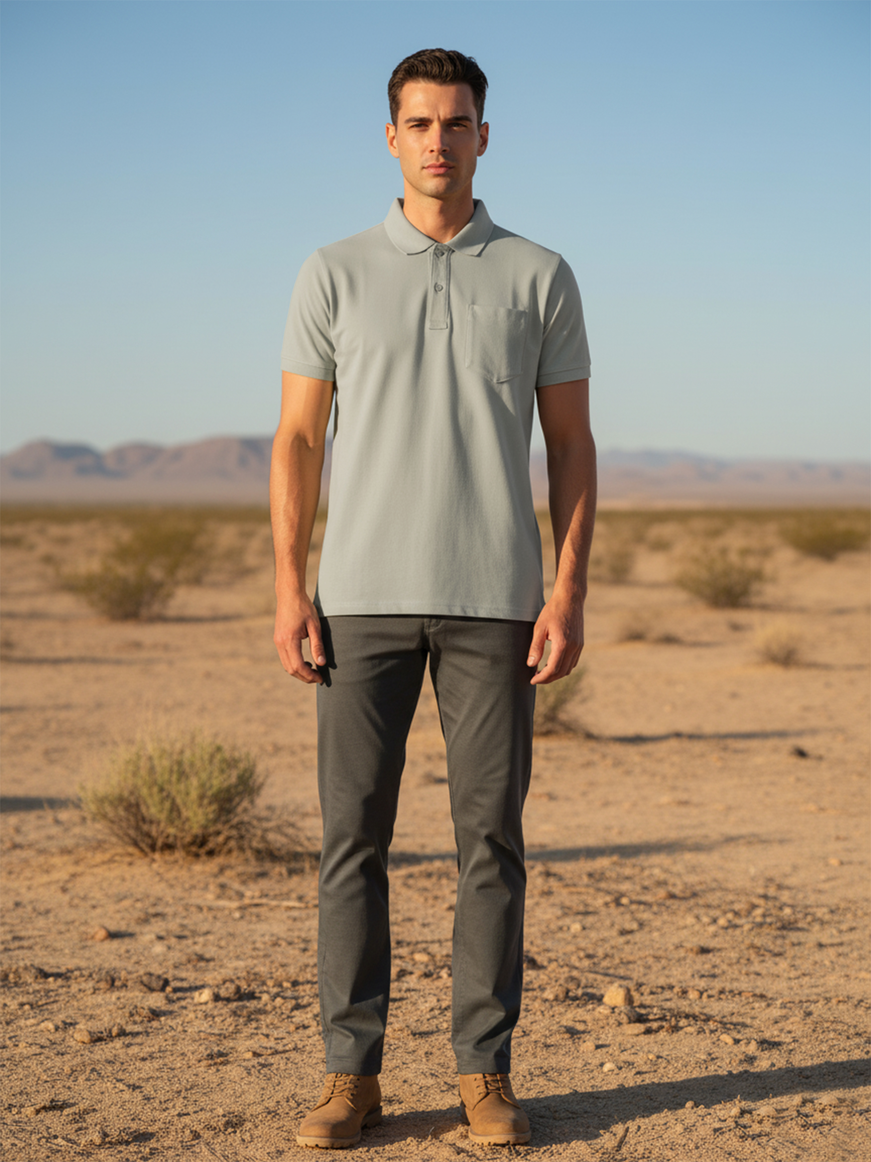 Pista Green Polo Men's T- Shirt With Pocket