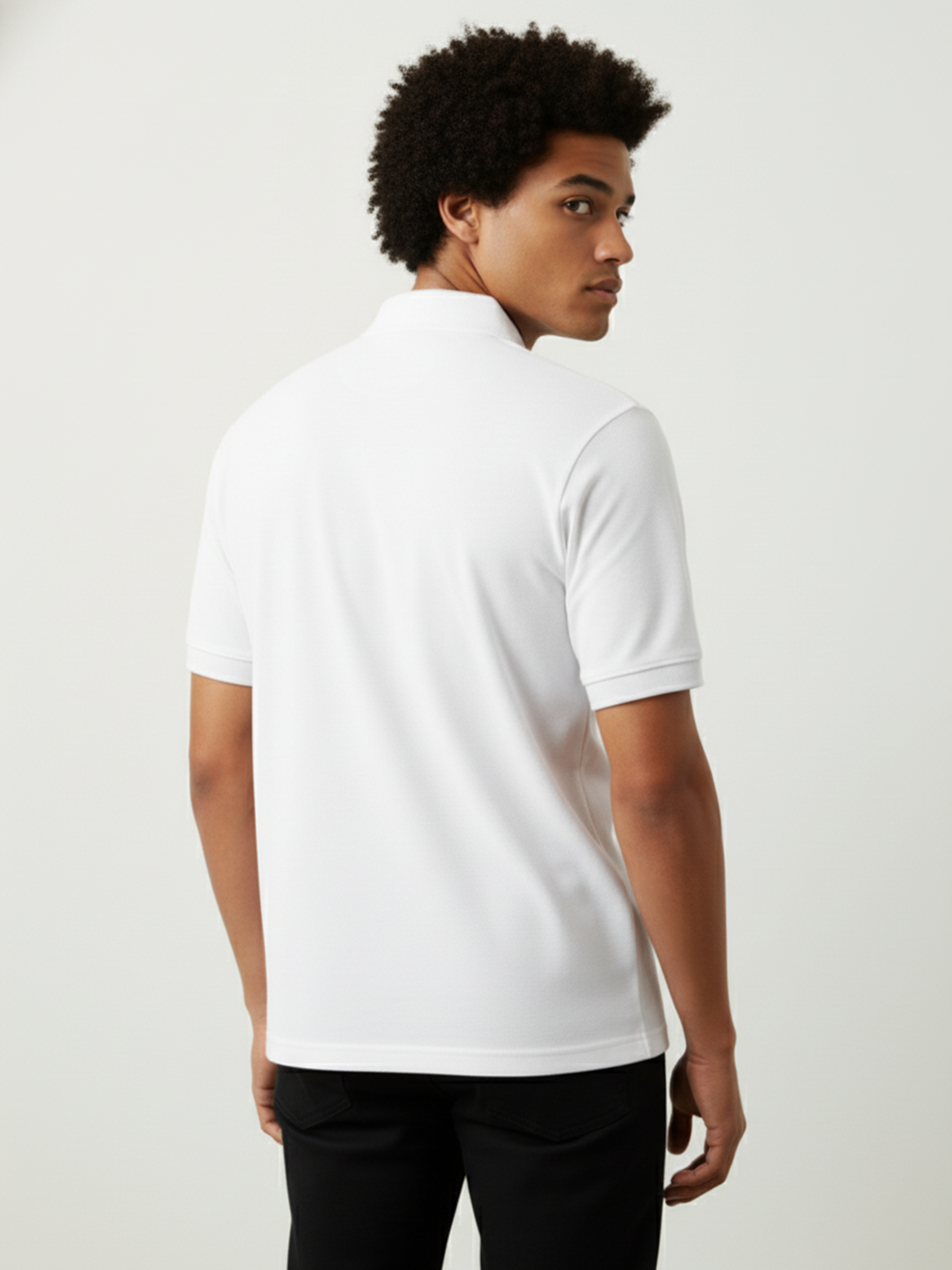 White Plain T- Shirt For Men With Pocket