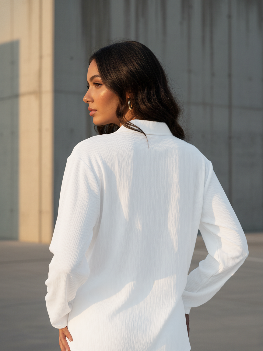 White Grace Knitted Co-Ord Set for Women