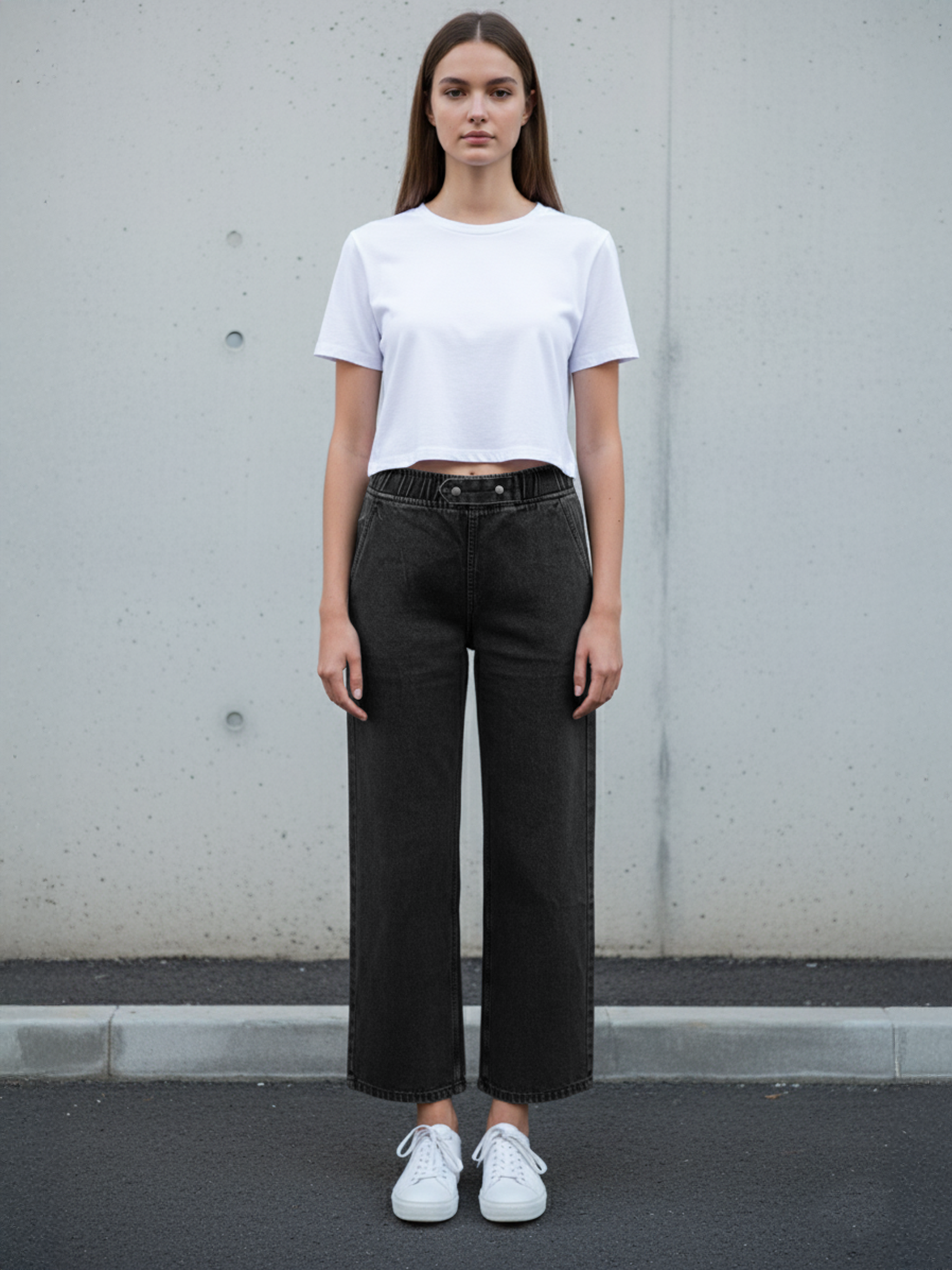 Carbon Black Plain Jeans For Women