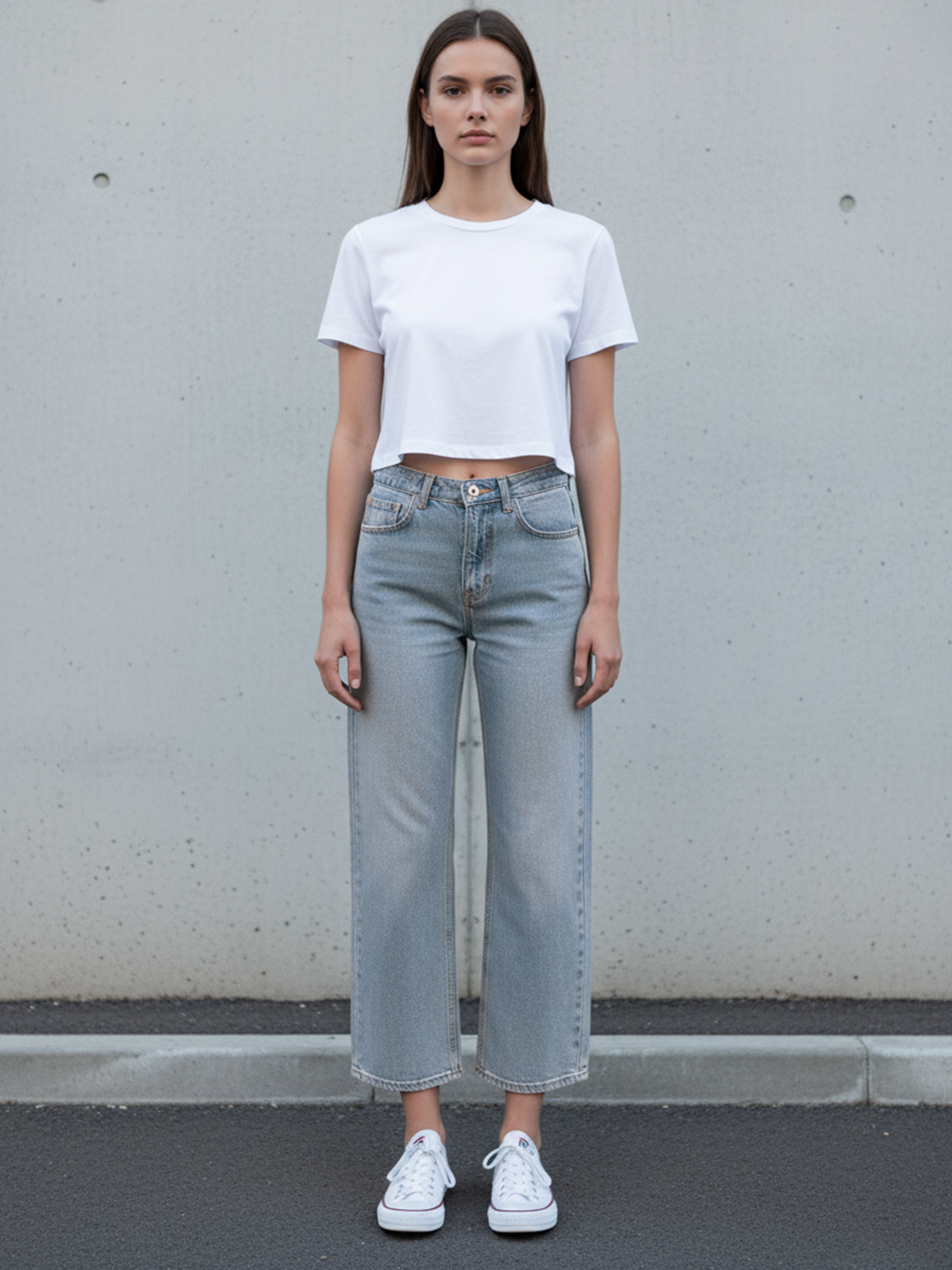 Ice Blue  Straight Fit Jeans For Women