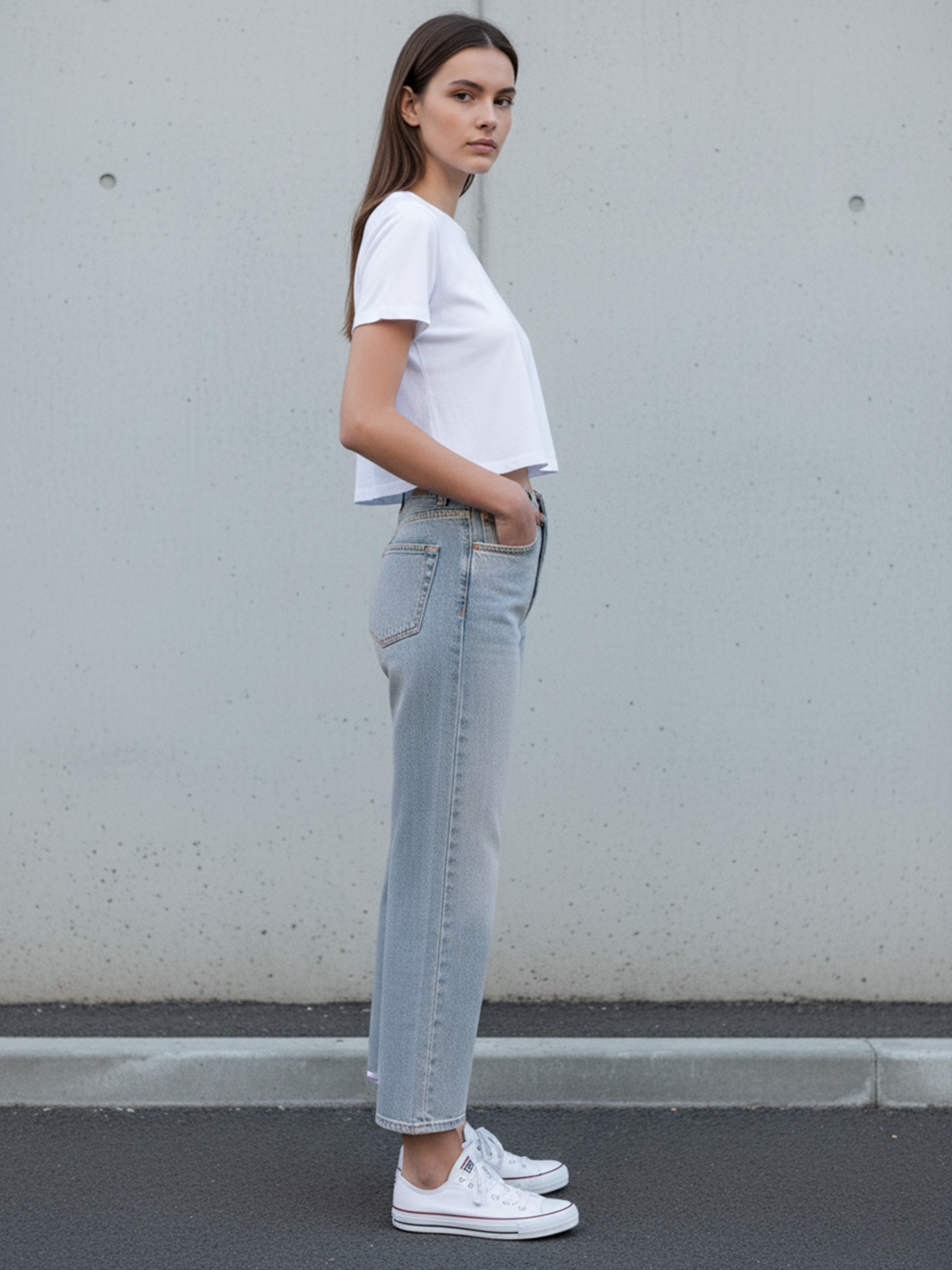 Ice Blue  Straight Fit Jeans For Women