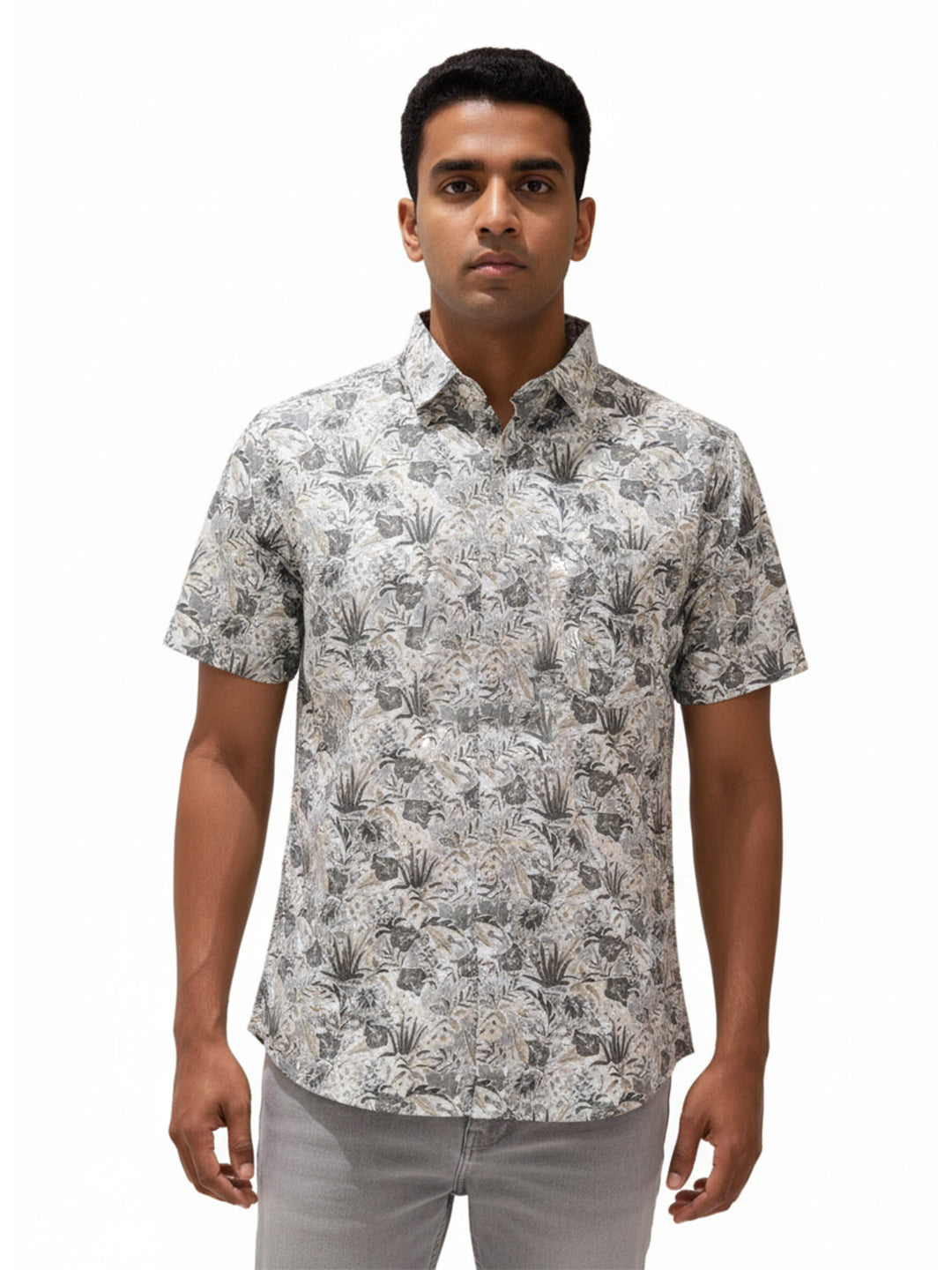 Grey&Black Cotton Shirt