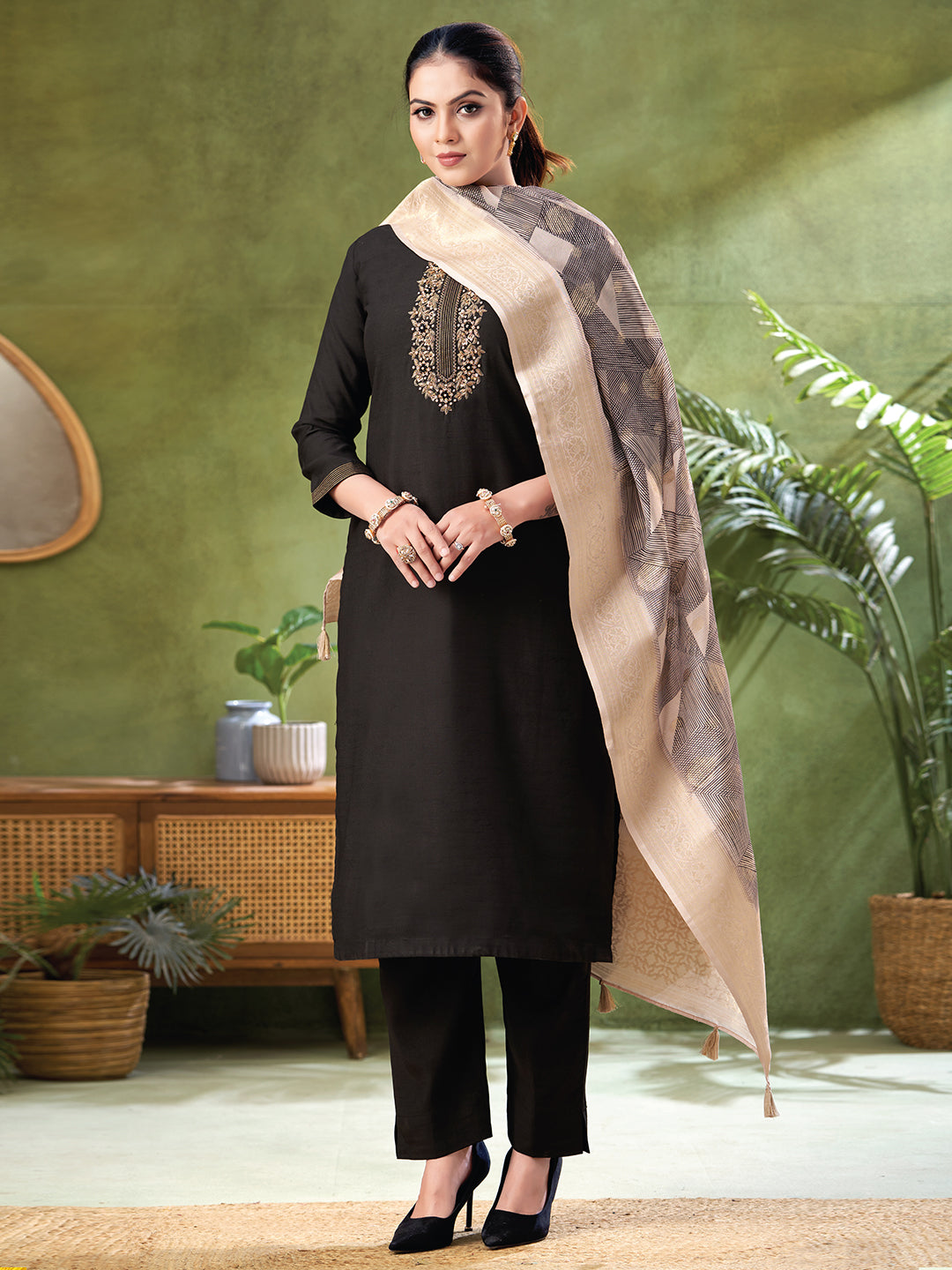 Black Color Readymade Salwar