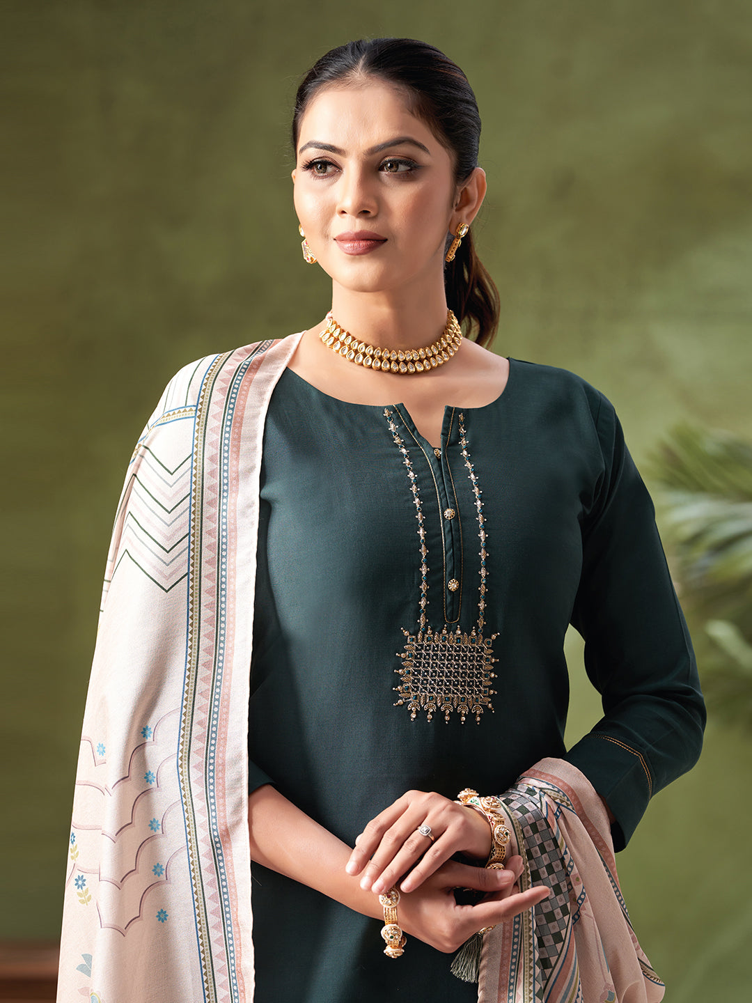 Peacock Blue Color Readymade Salwar