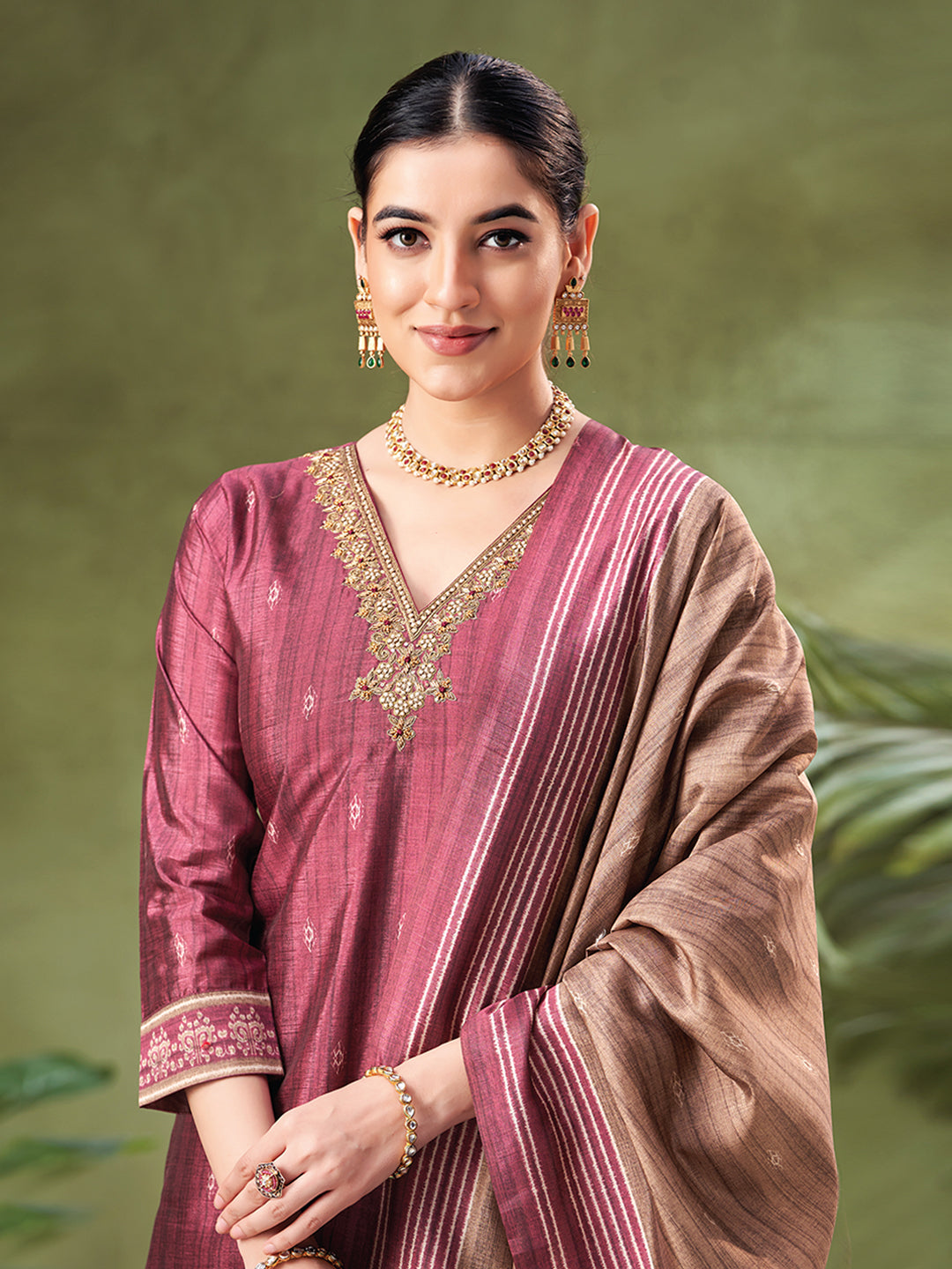 Burgundy Color Readymade Salwar