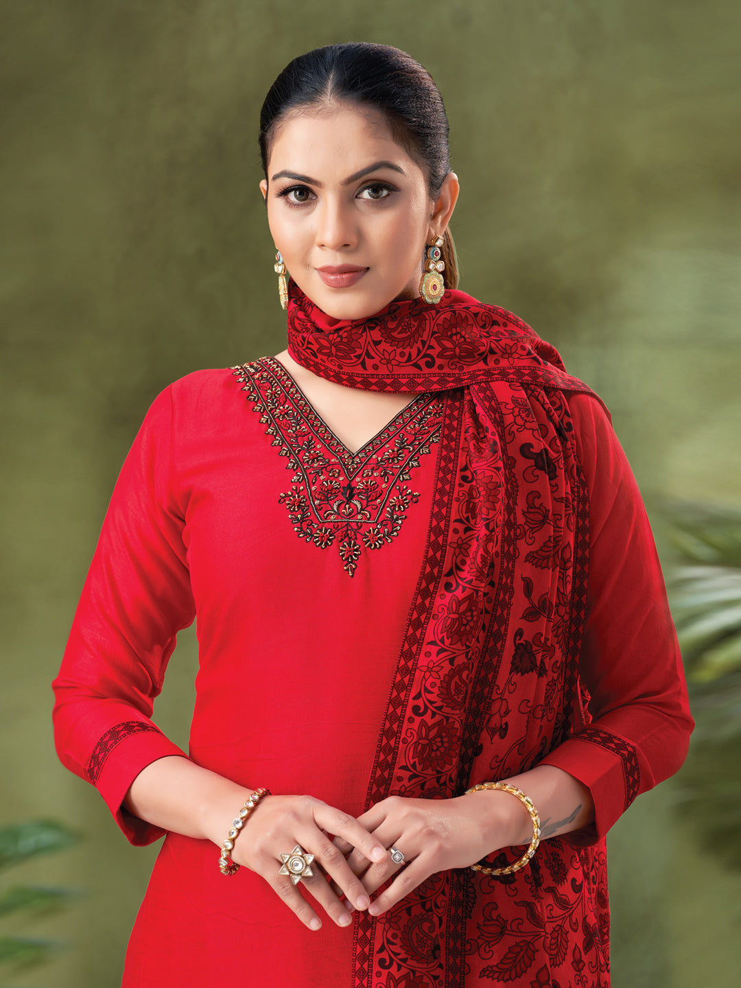 Rani Pink Color Readymade Salwar