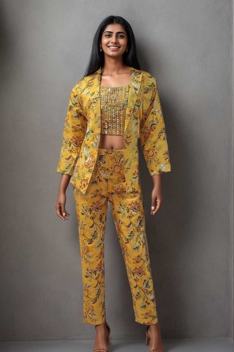 Yellow Color Womens Sharara