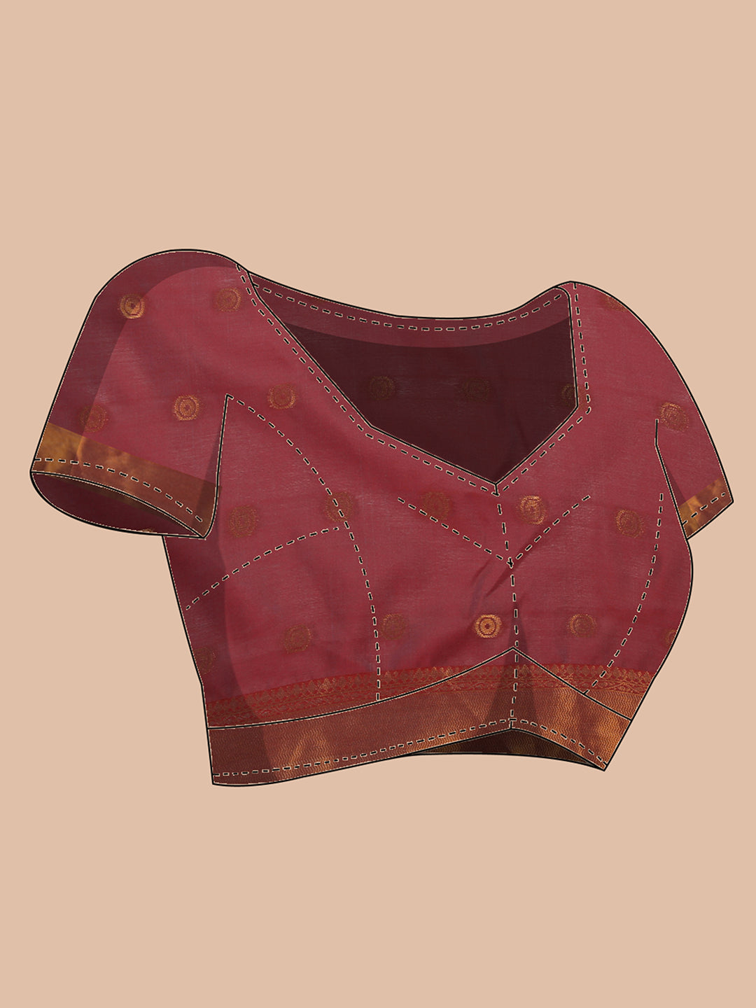 Mint Green Pochampalli Designed Art Silk Saree With Maroon Border