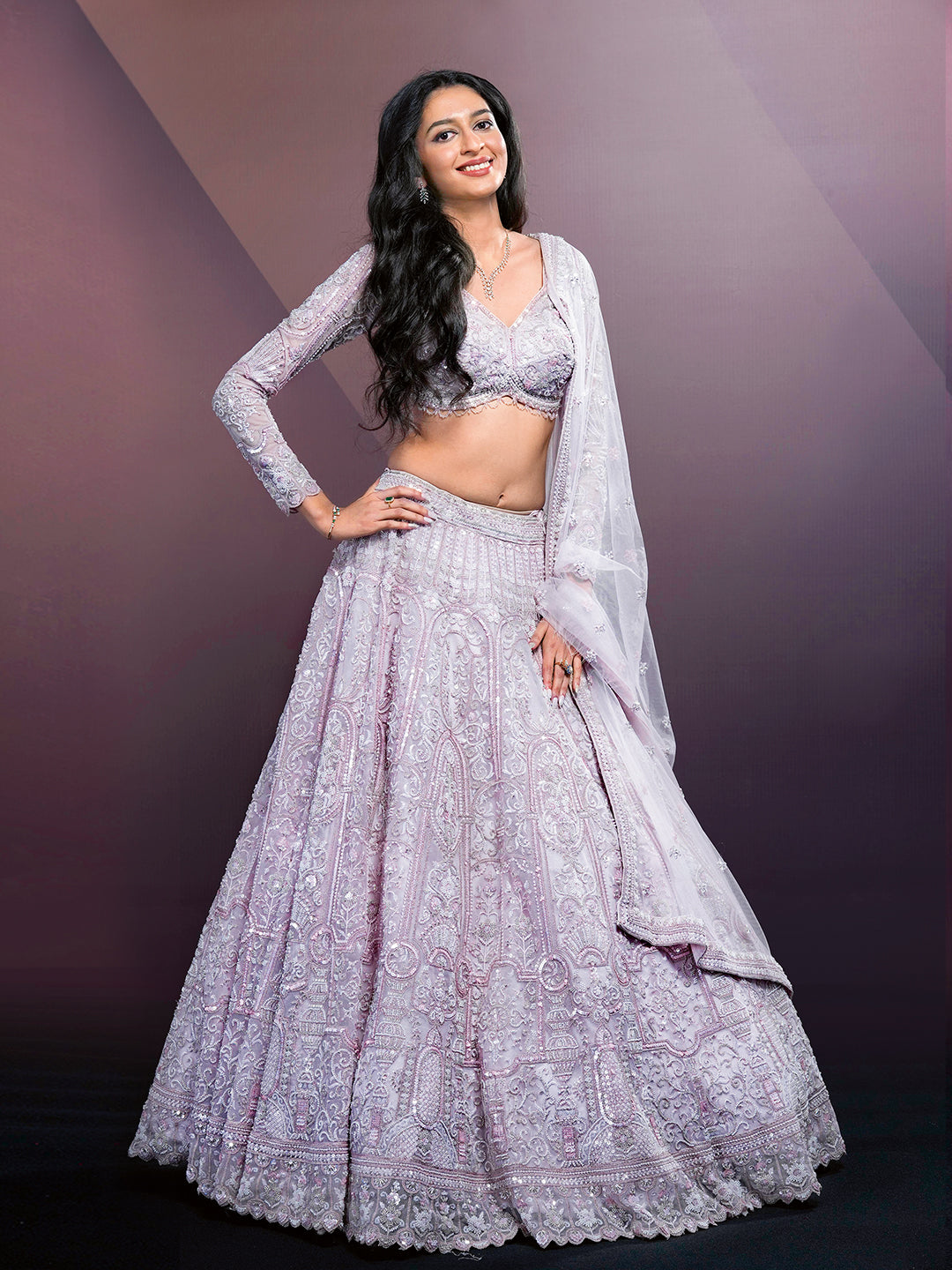 Pastel Color Fusion Style Lehenga