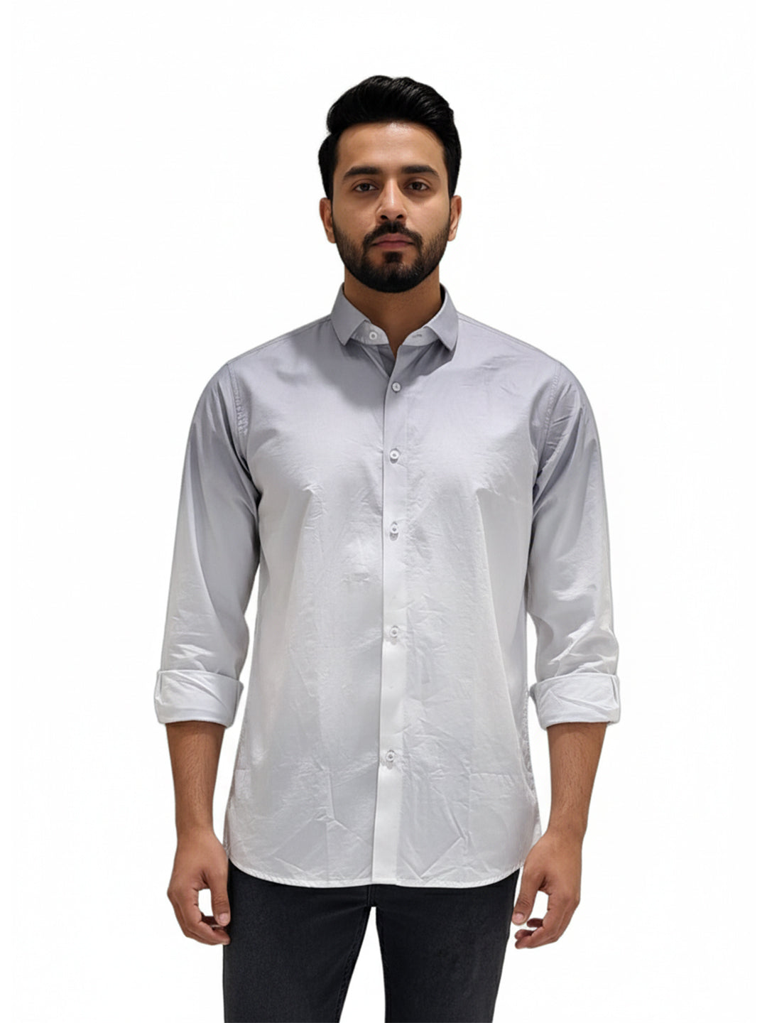 Grey & White Gents Shirt