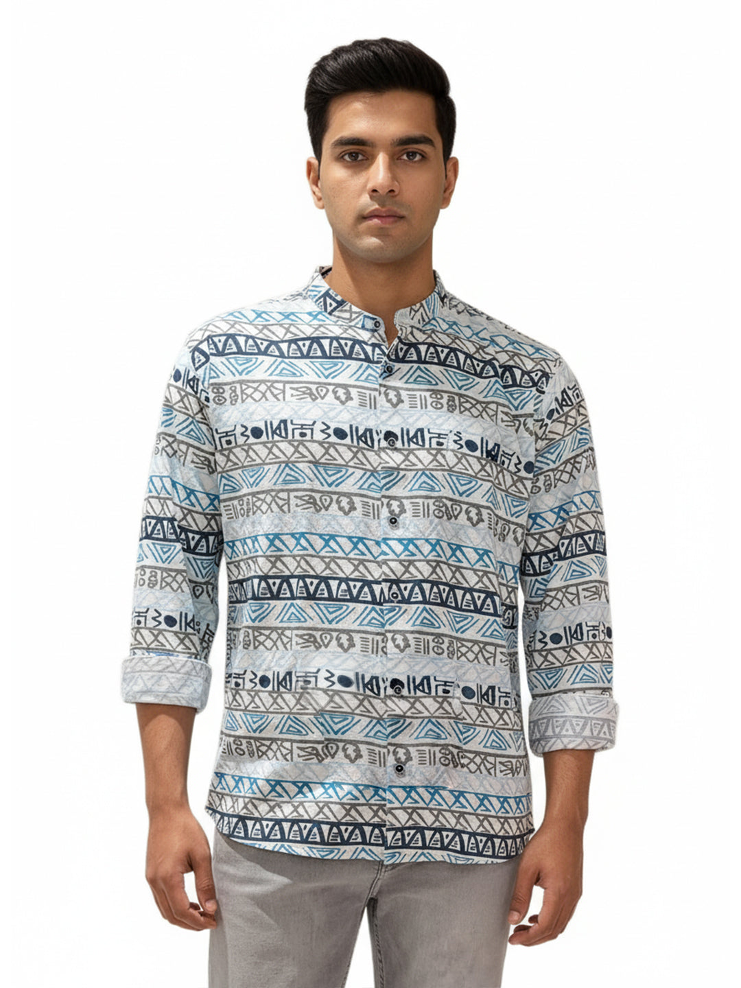 Vibrant Palette Of Light Blue Shirt