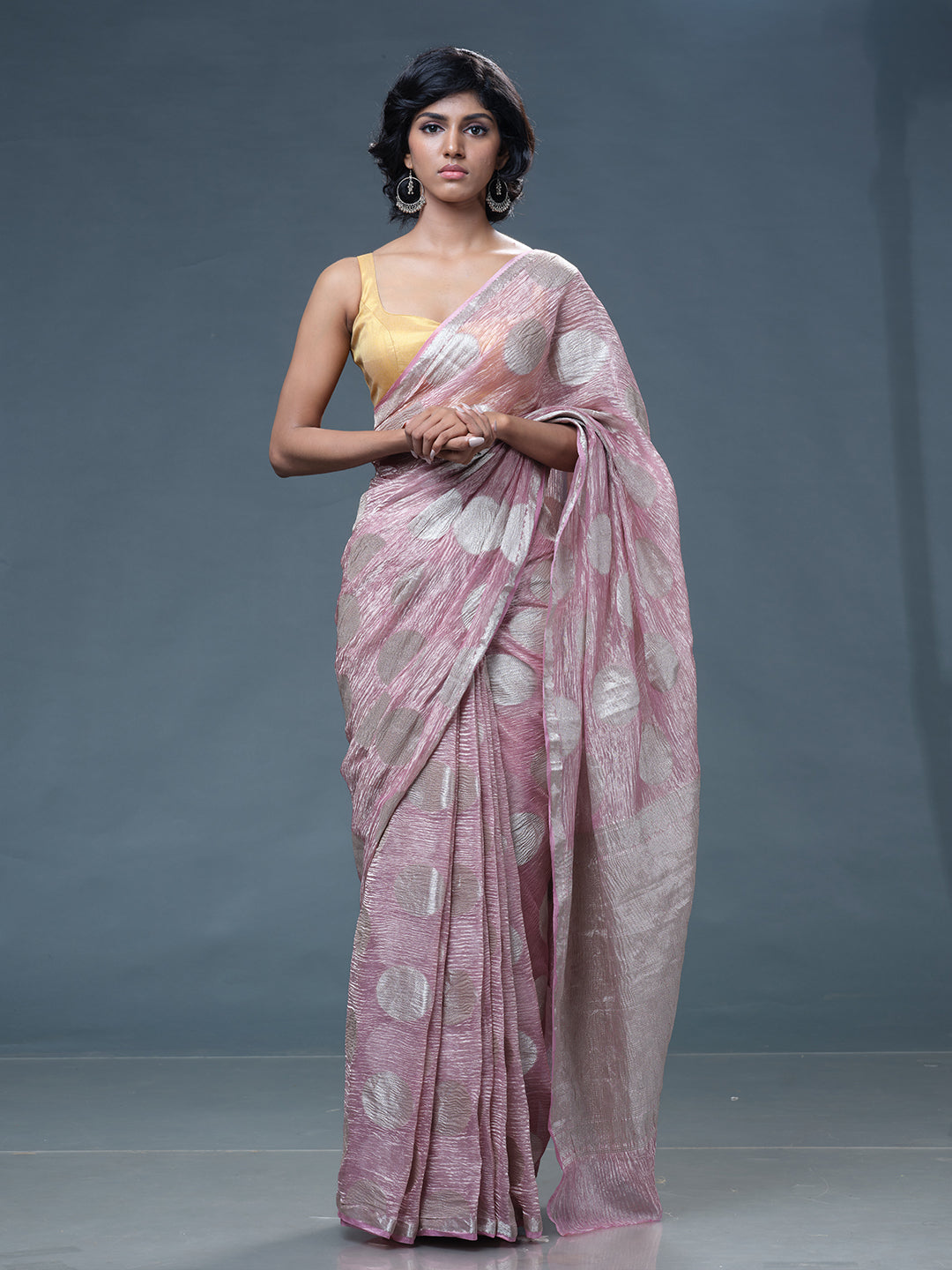 Crushed Tissue Designer Saree