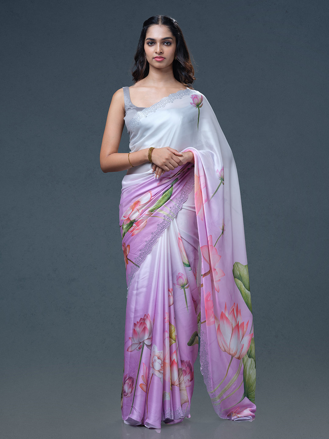 Link & White Designer Saree
