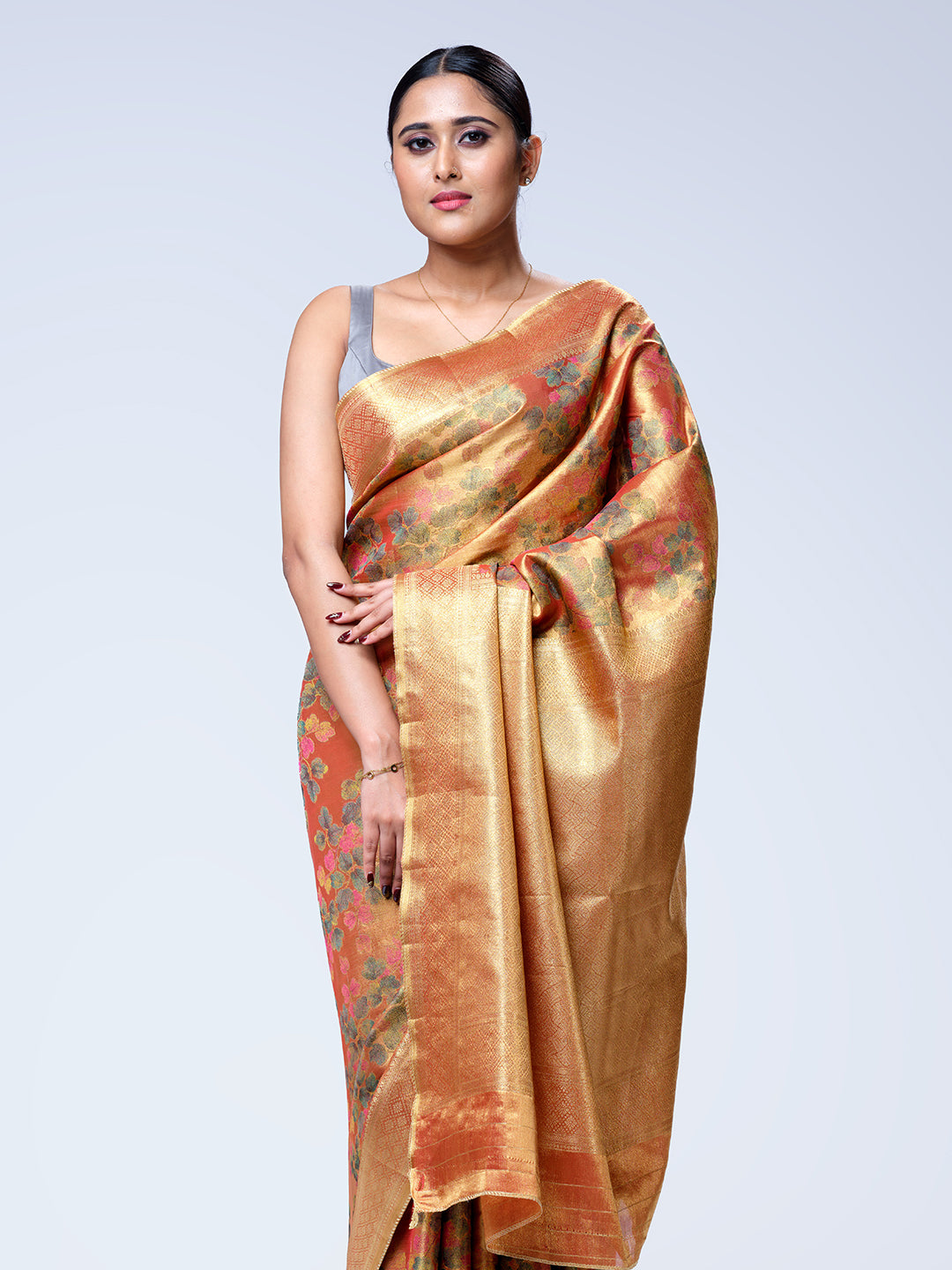 Golden Mayurika Tissue Saree