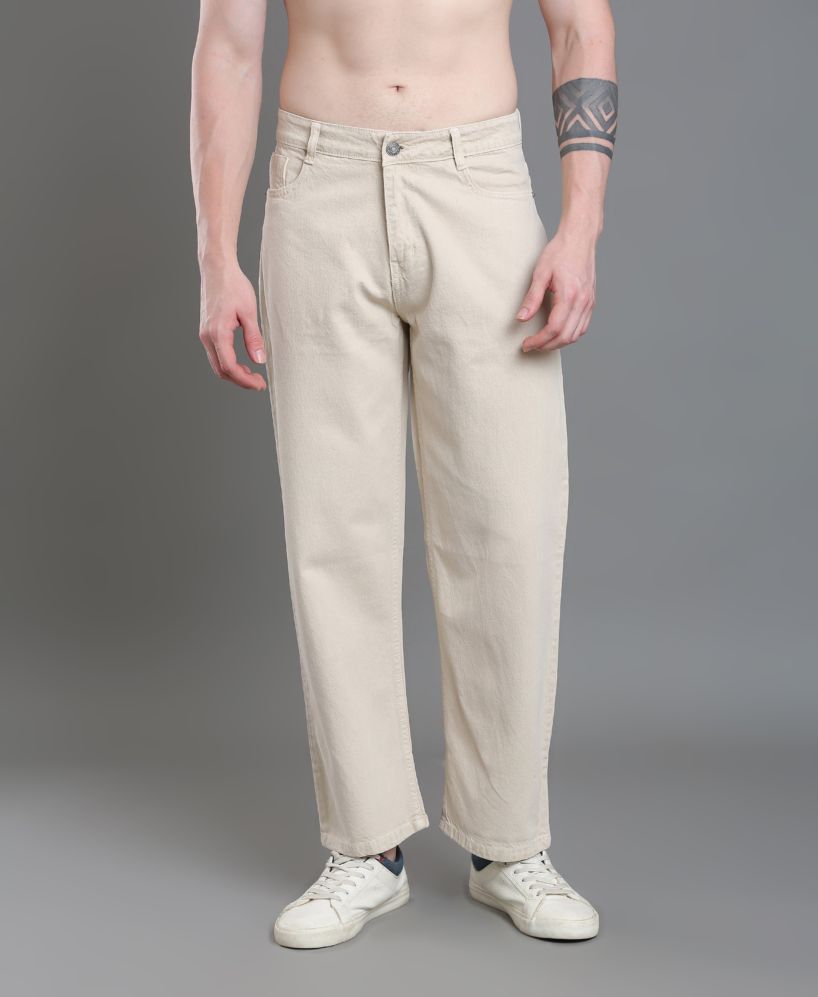 Ivory Fade Denim Jeans For Men