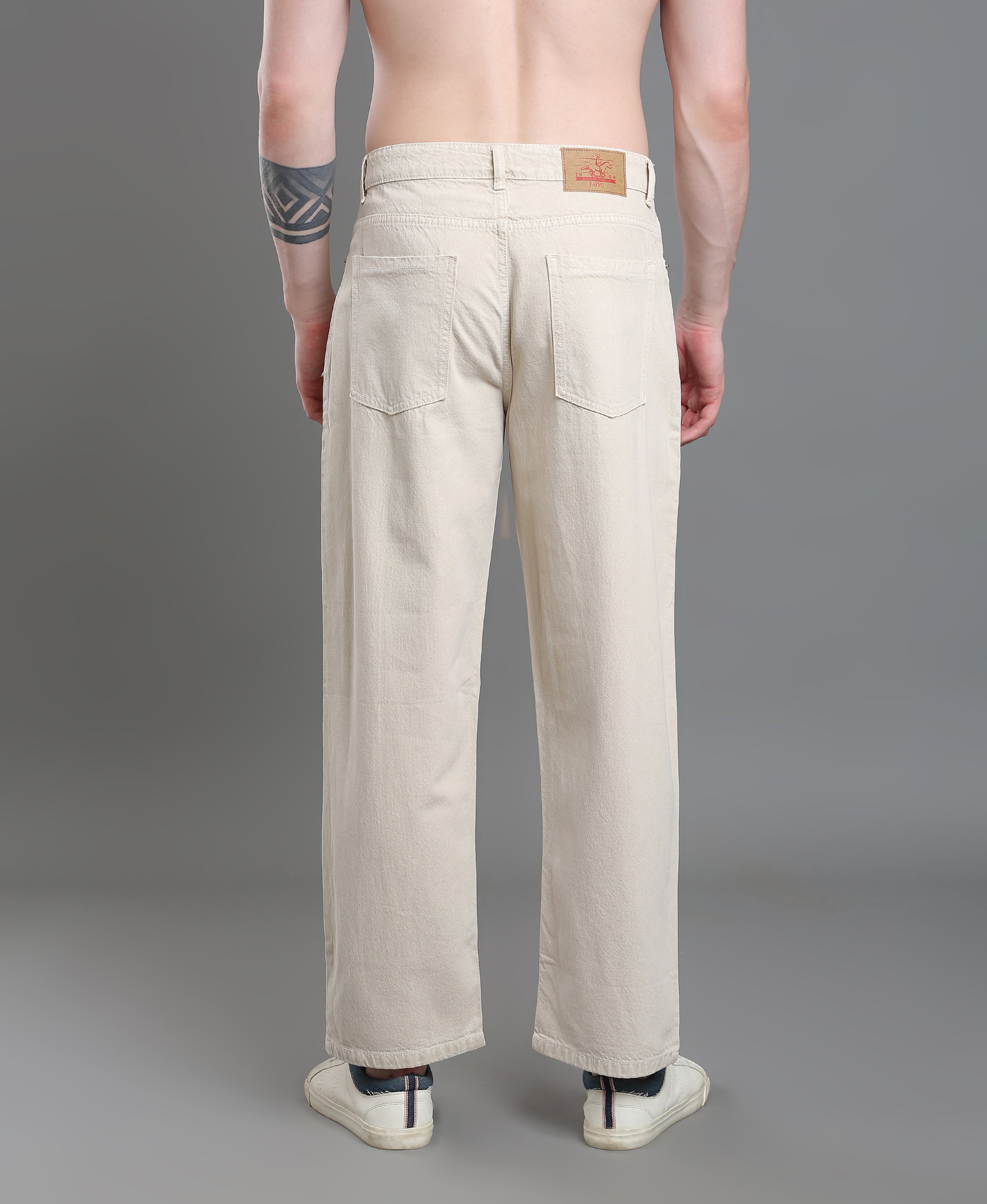 Ivory Fade Denim Jeans For Men