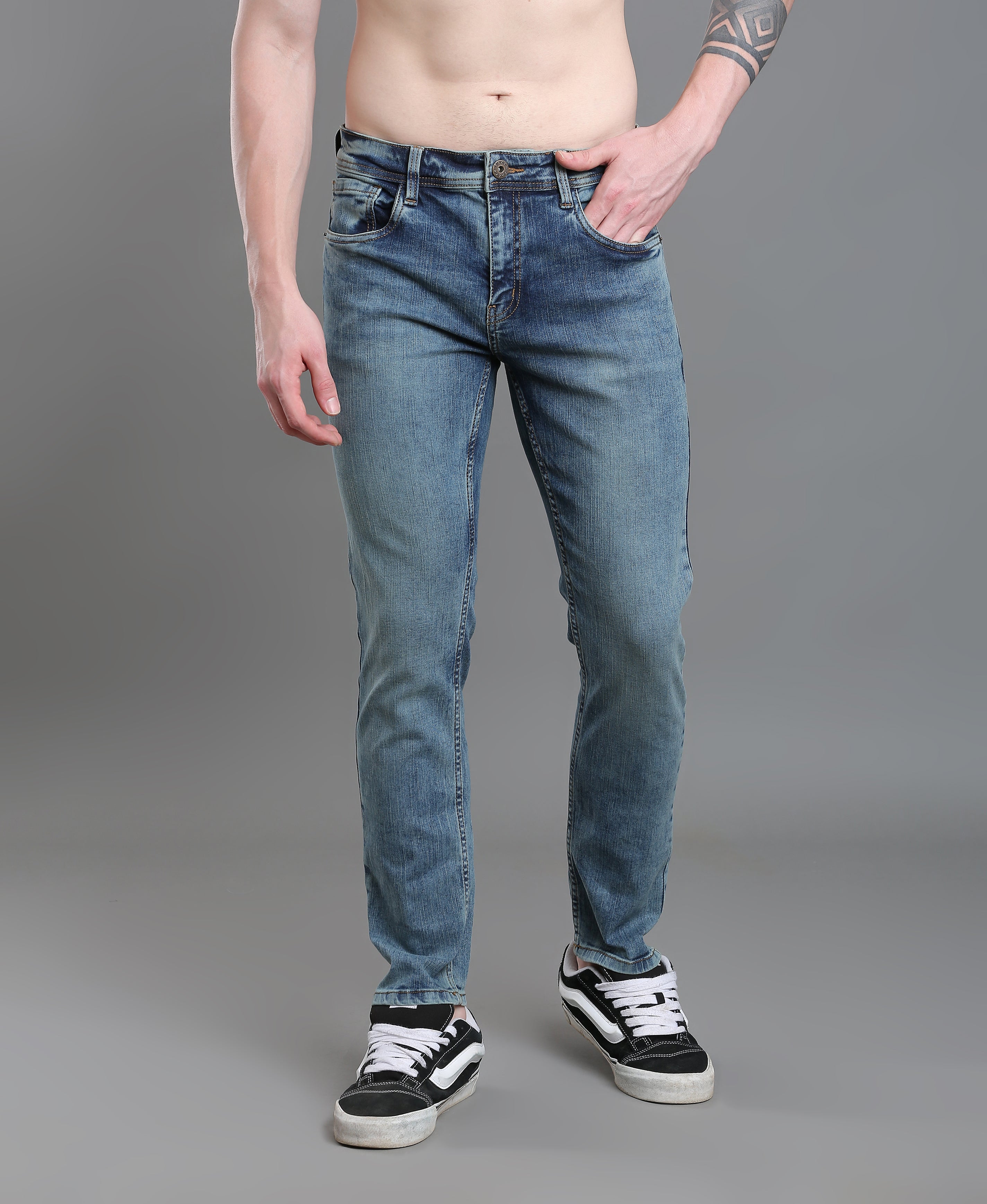 Tidal Cut Crop Denim For Men