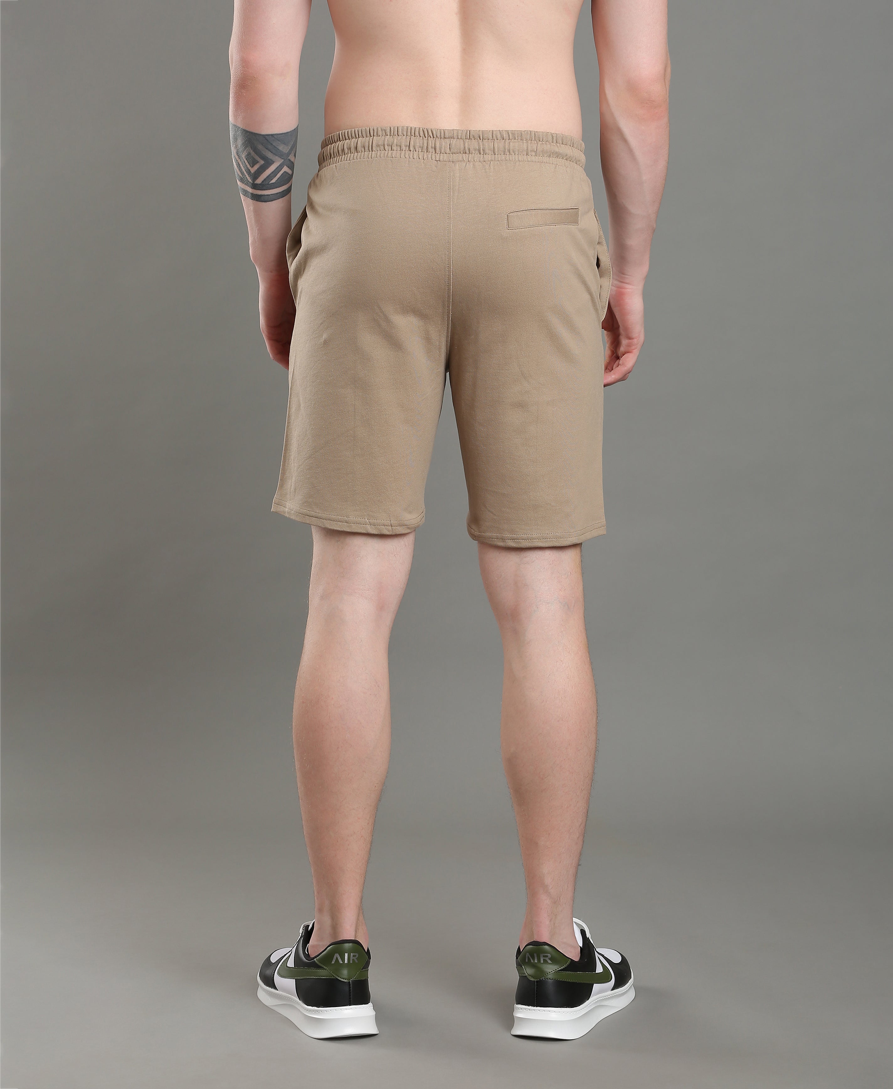 Desert Sand Cotton Shorts For Men