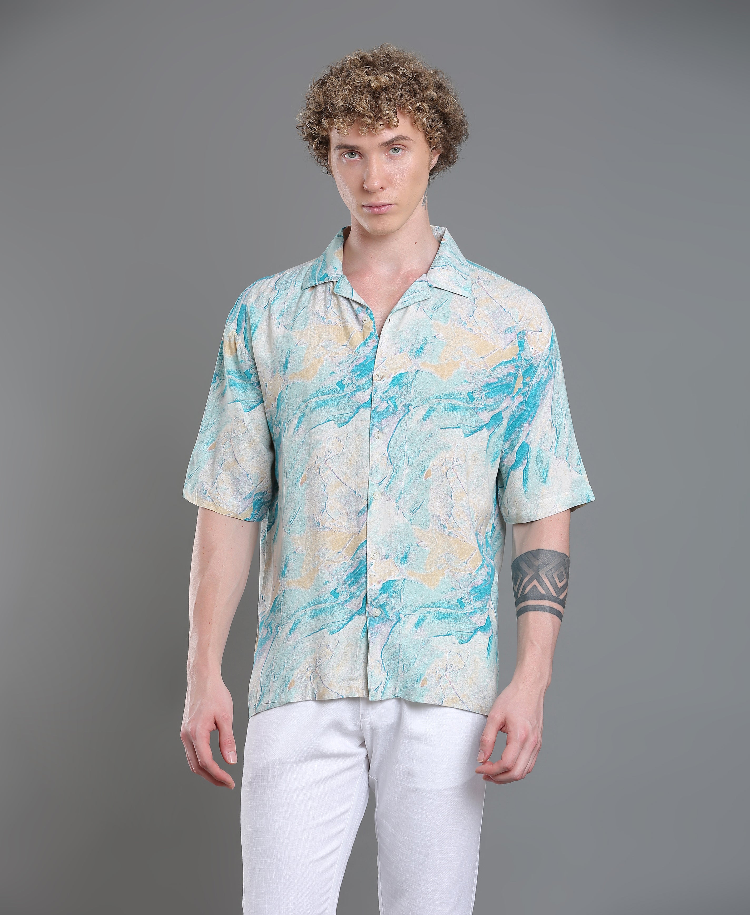 Tropical Bloom Regular Shirt For Men