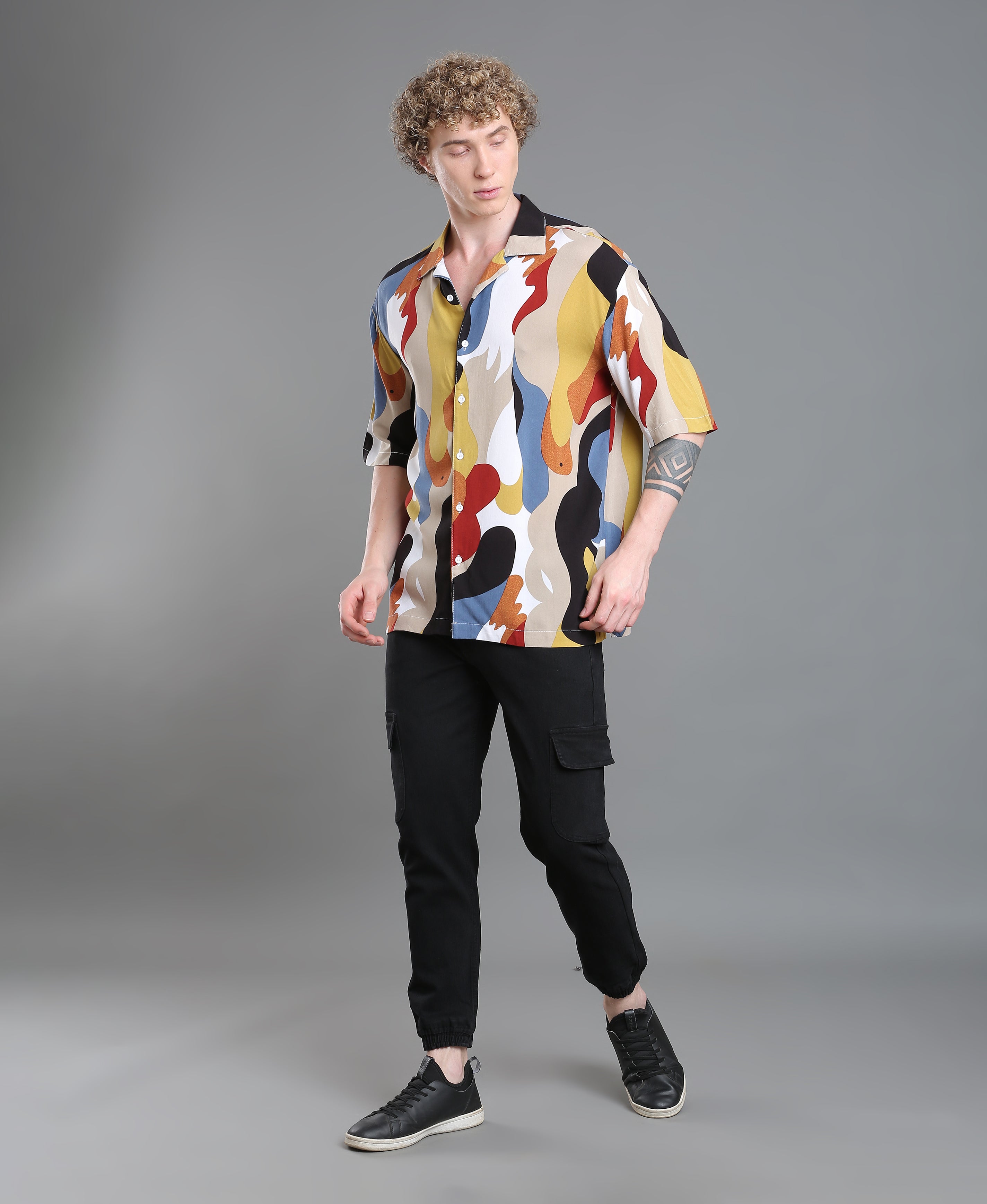 Abstract Printed Regular Shirt For Men