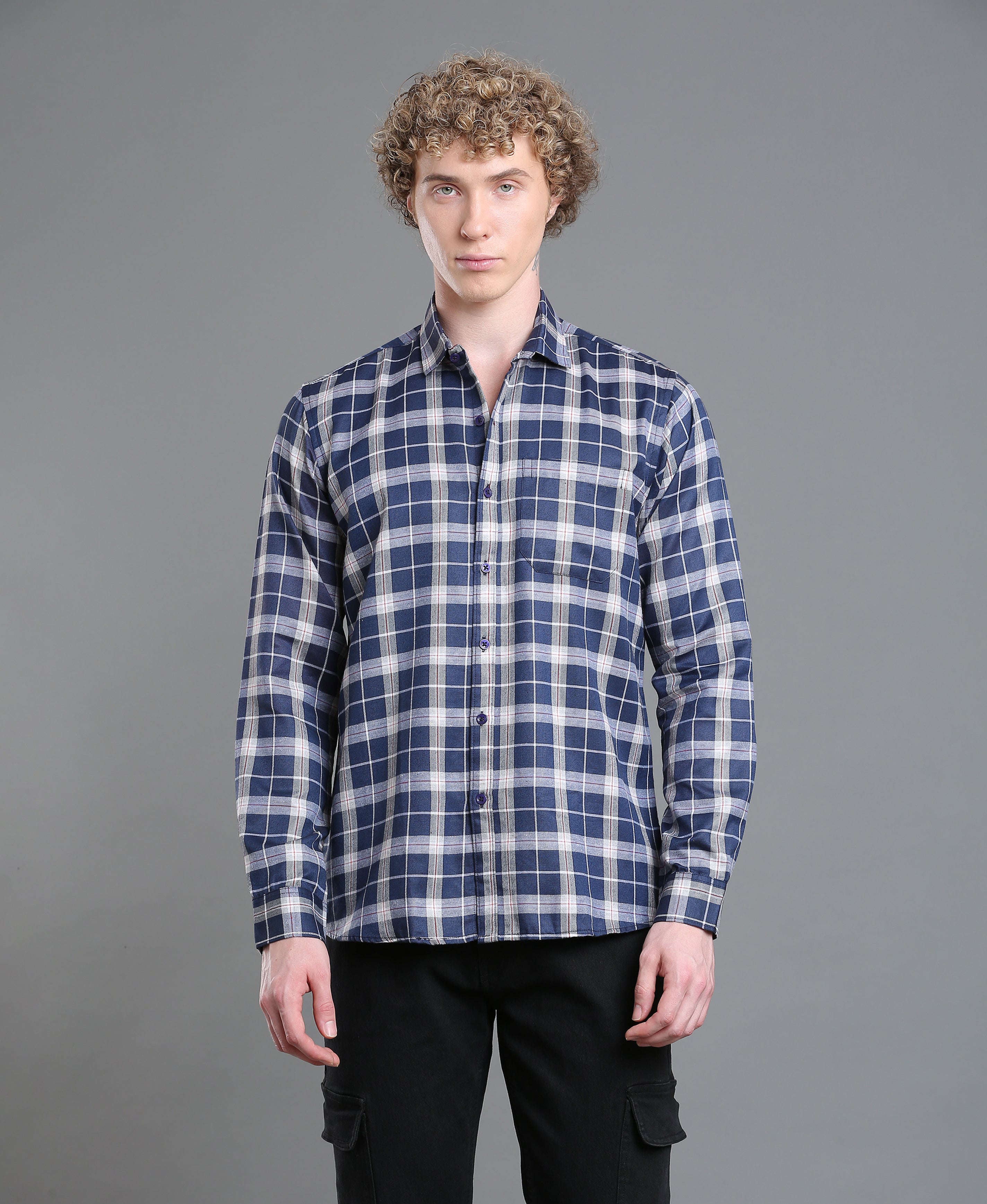 Ebony Check Tailored Shirt Men