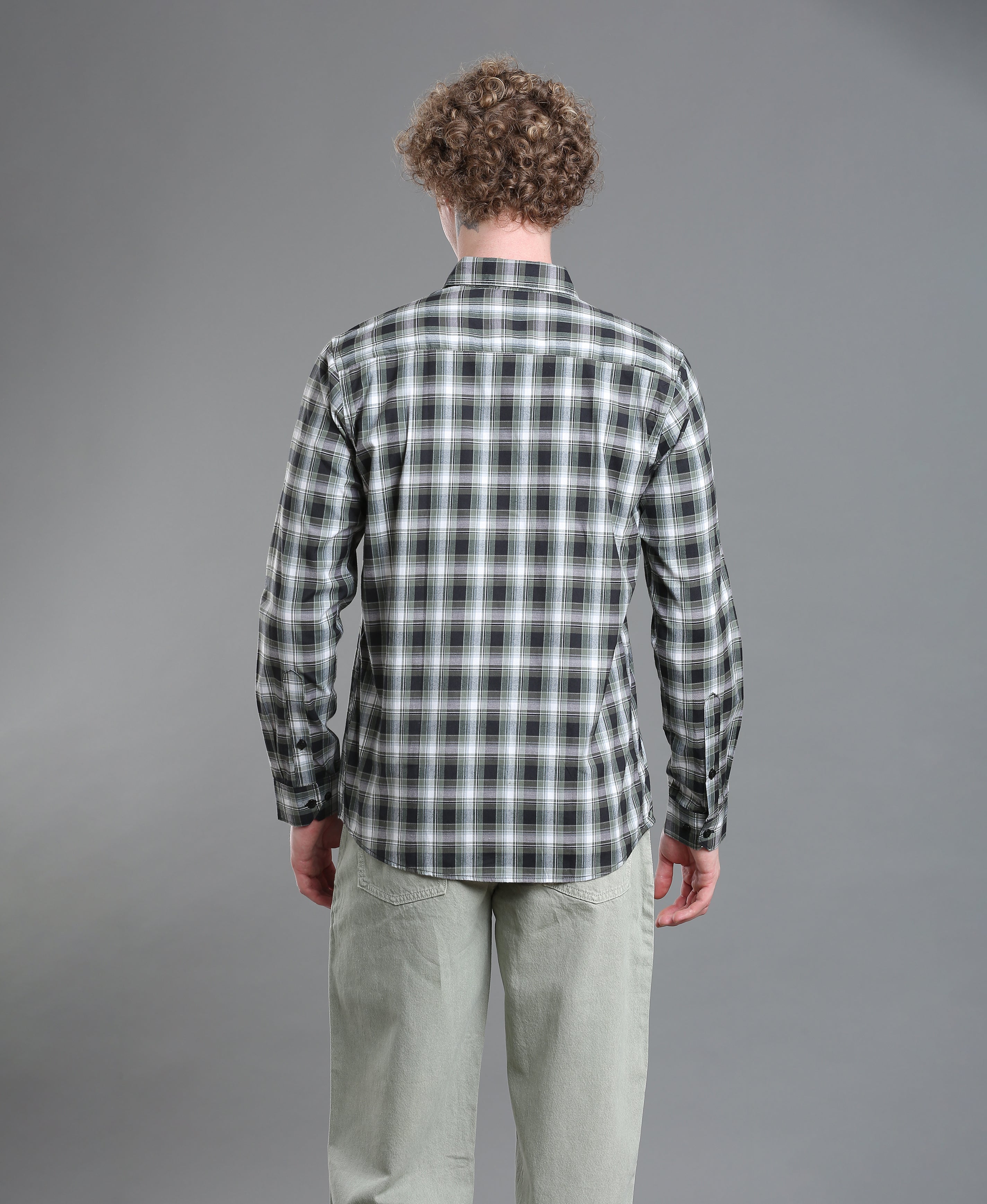 Moss Check Tailored Shirt Men