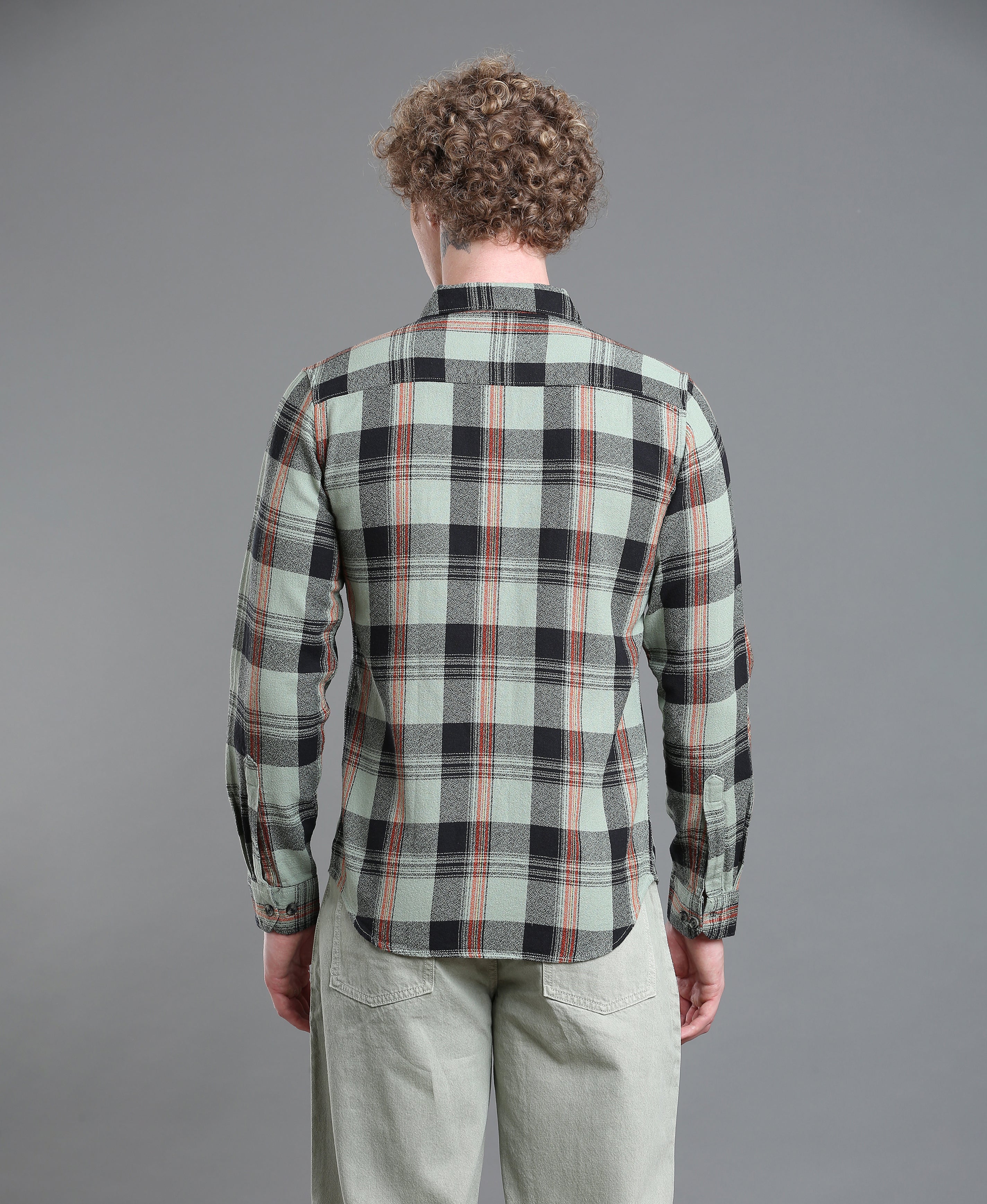 Forest Check Slim Shirt For Men