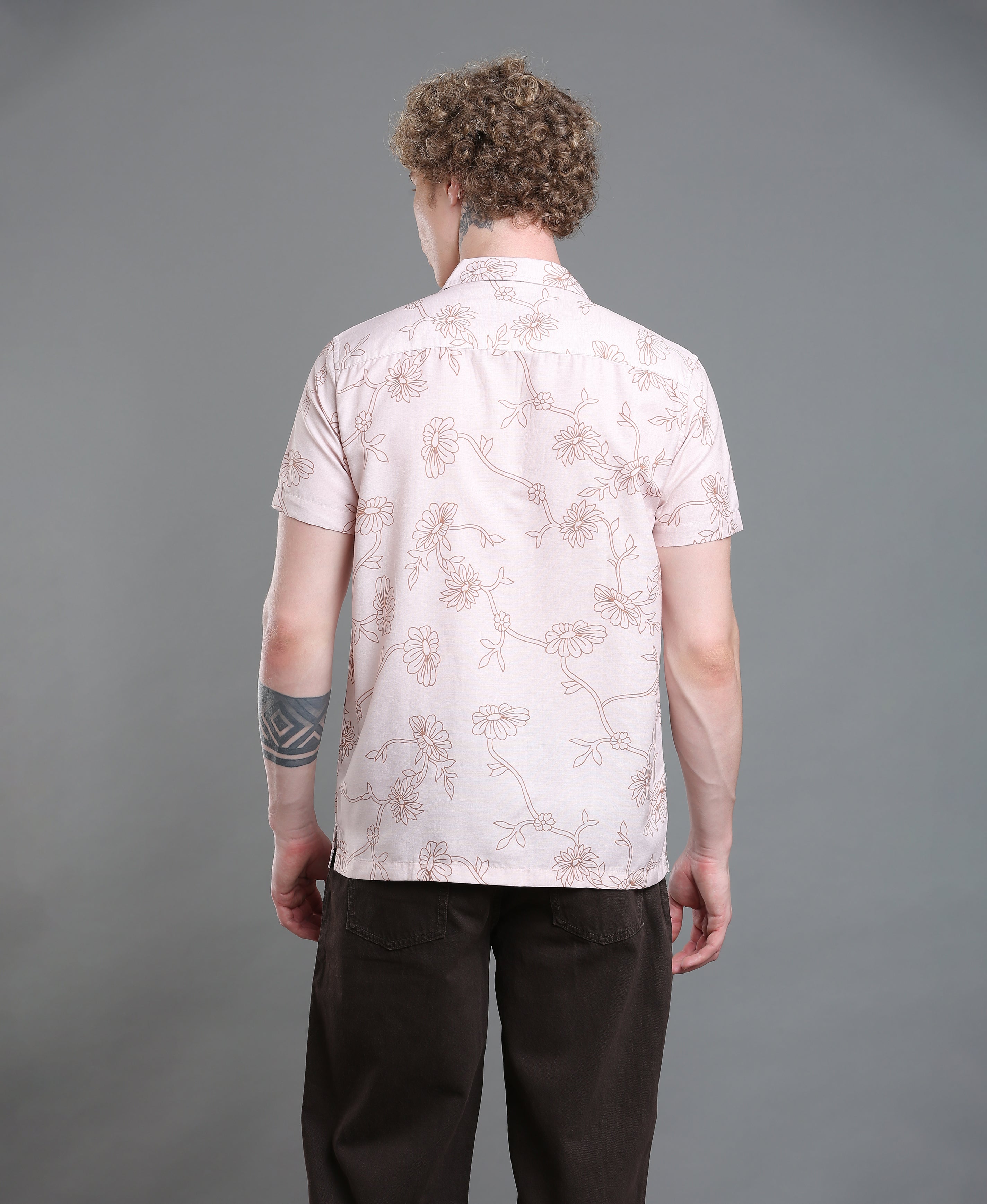Ash Cuban Print Shirt For Men