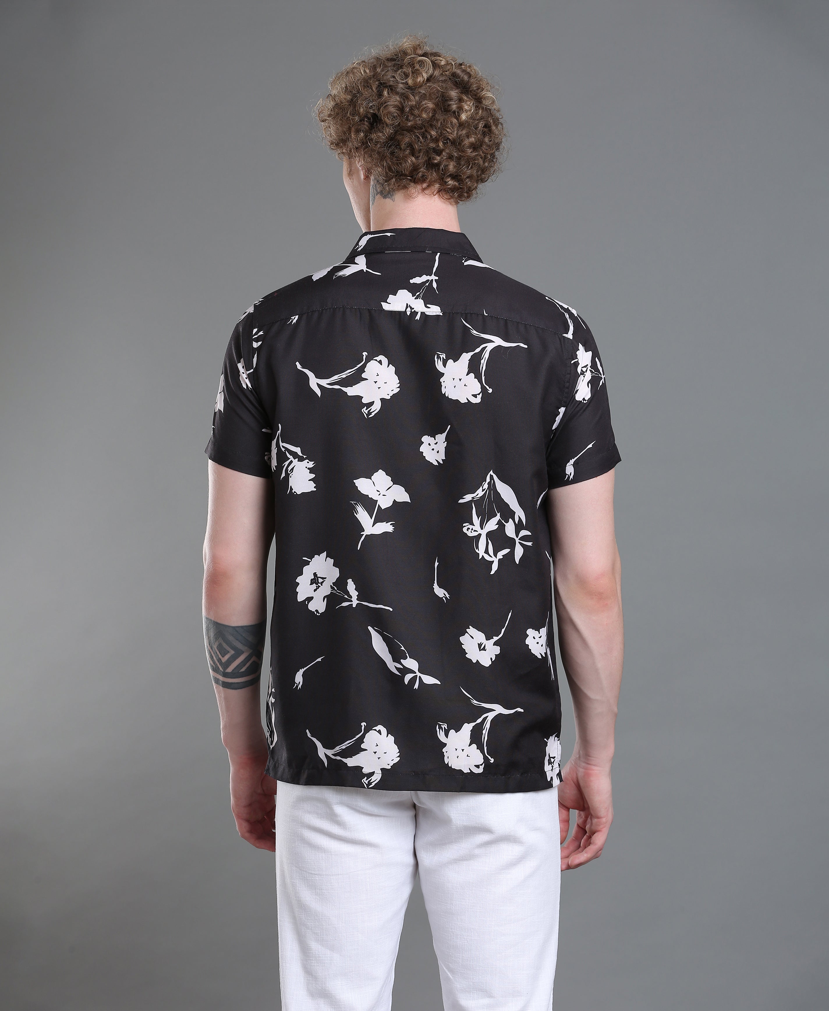 Onyx Cuban Print Shirt For Men