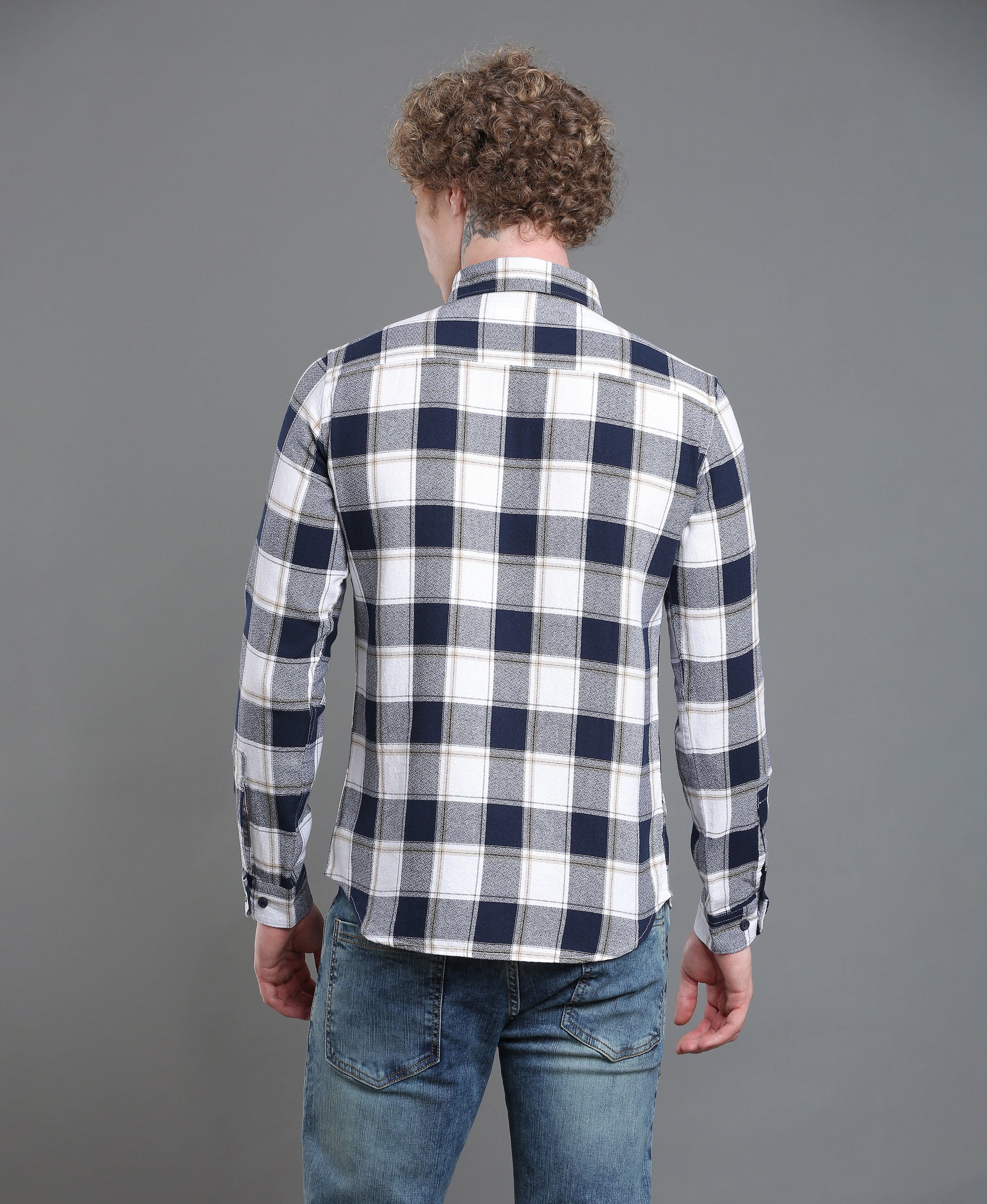 Azure Luxe Slim Shirt For Men