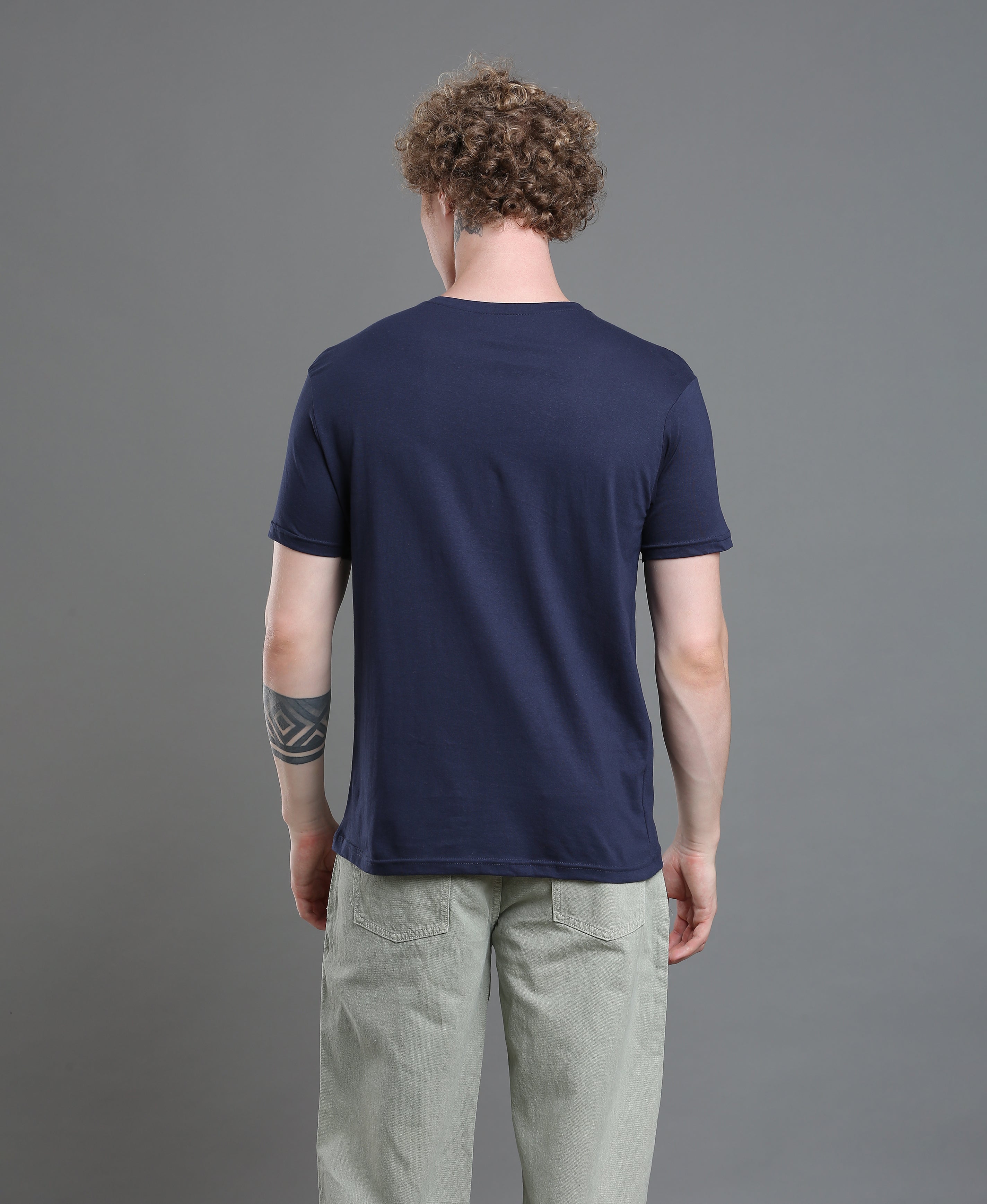 Midnight Crest Print Tee For Men