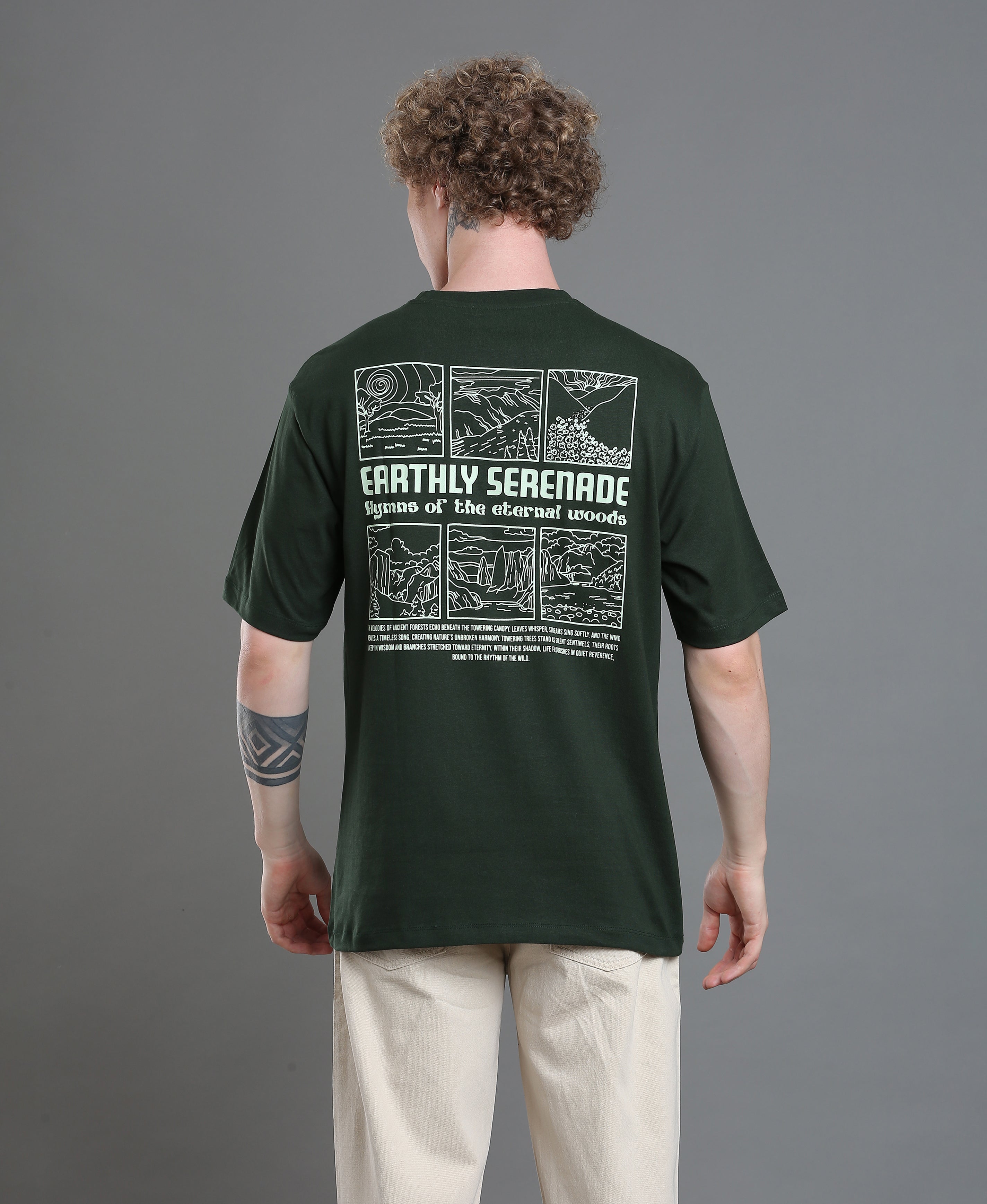 Forest Emblem Oversized Tee For Men