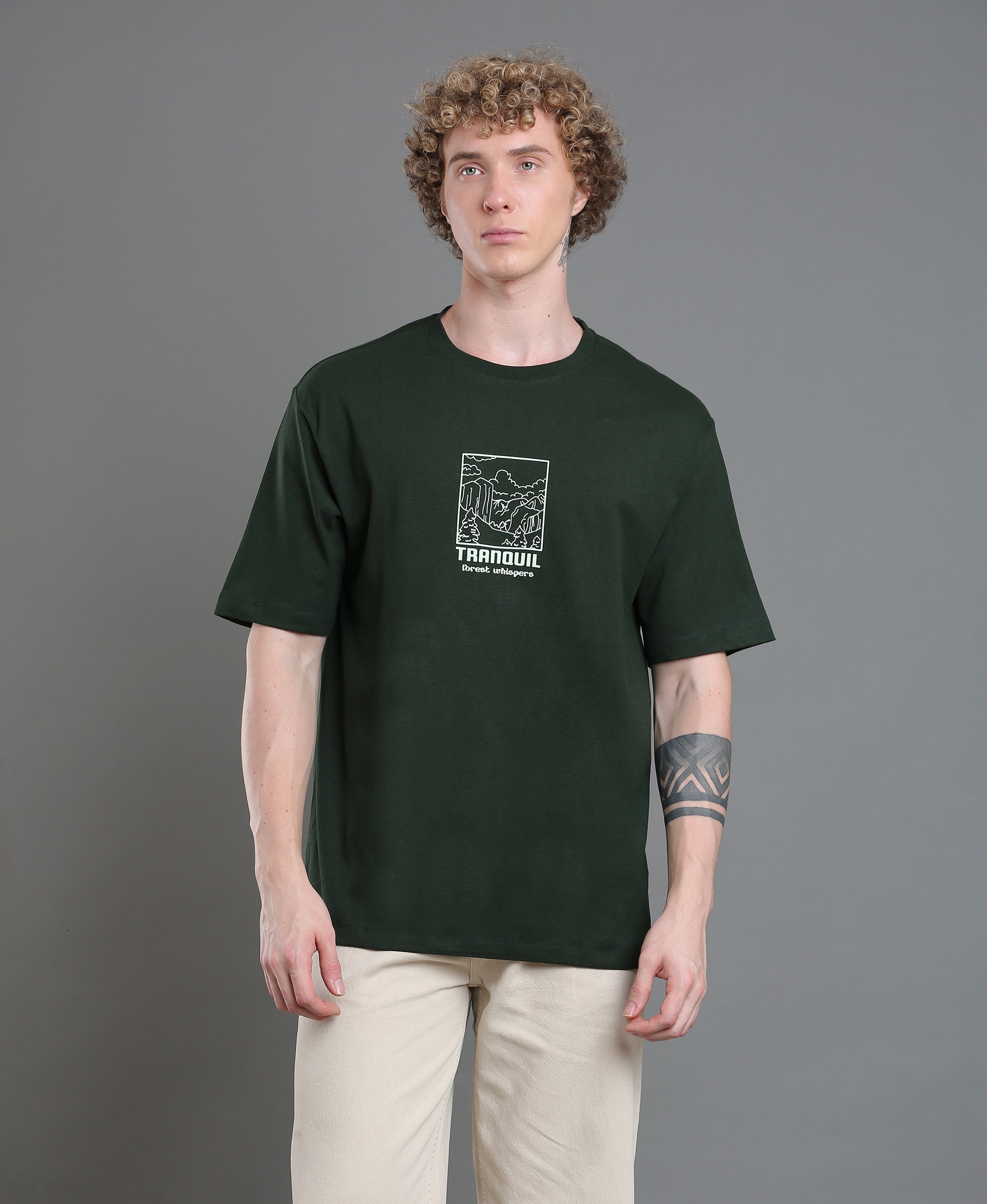 Forest Emblem Oversized Tee For Men