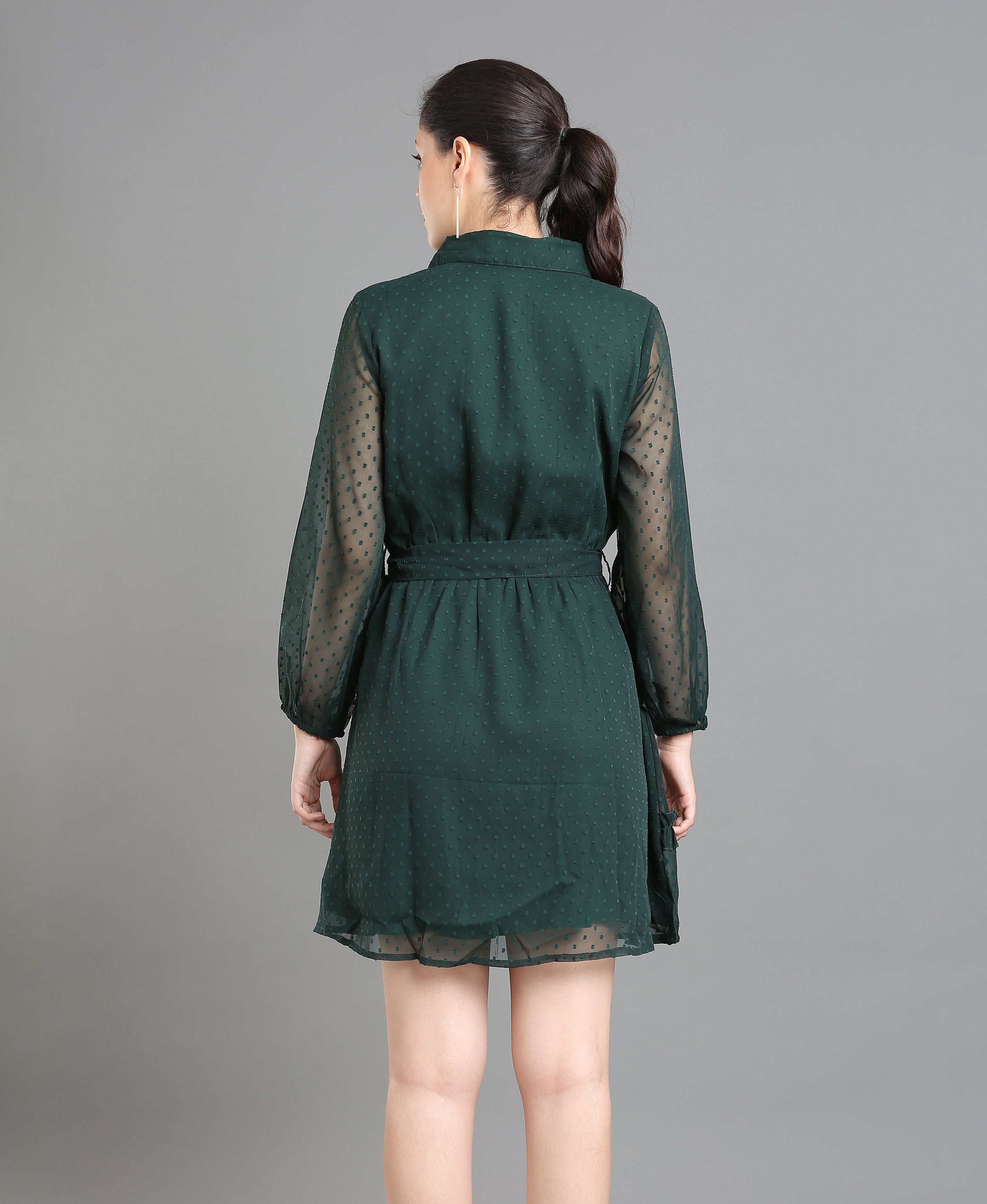 Emerald Layers Short Dress For Women