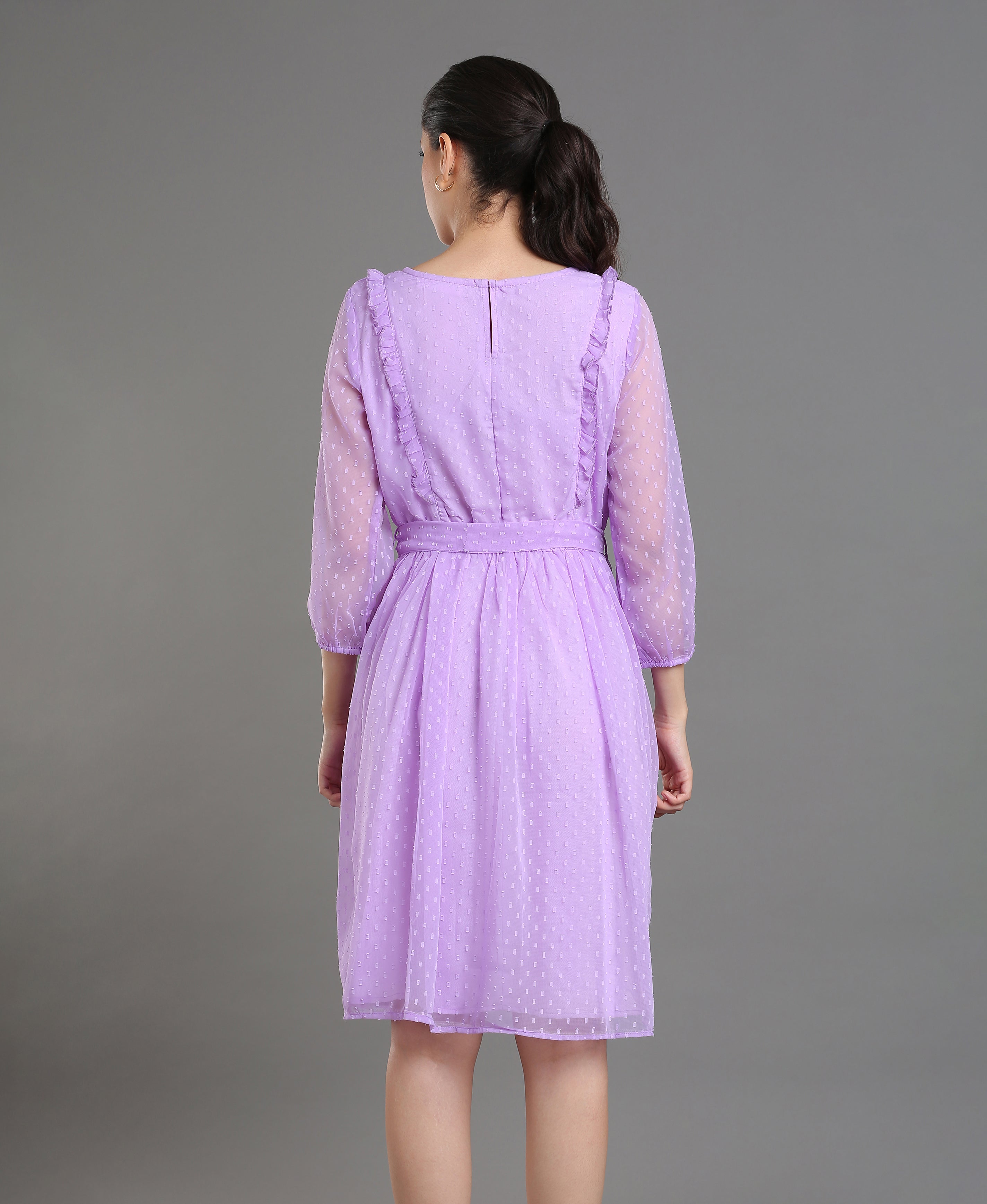 Lilac Layers Short Dress For Women