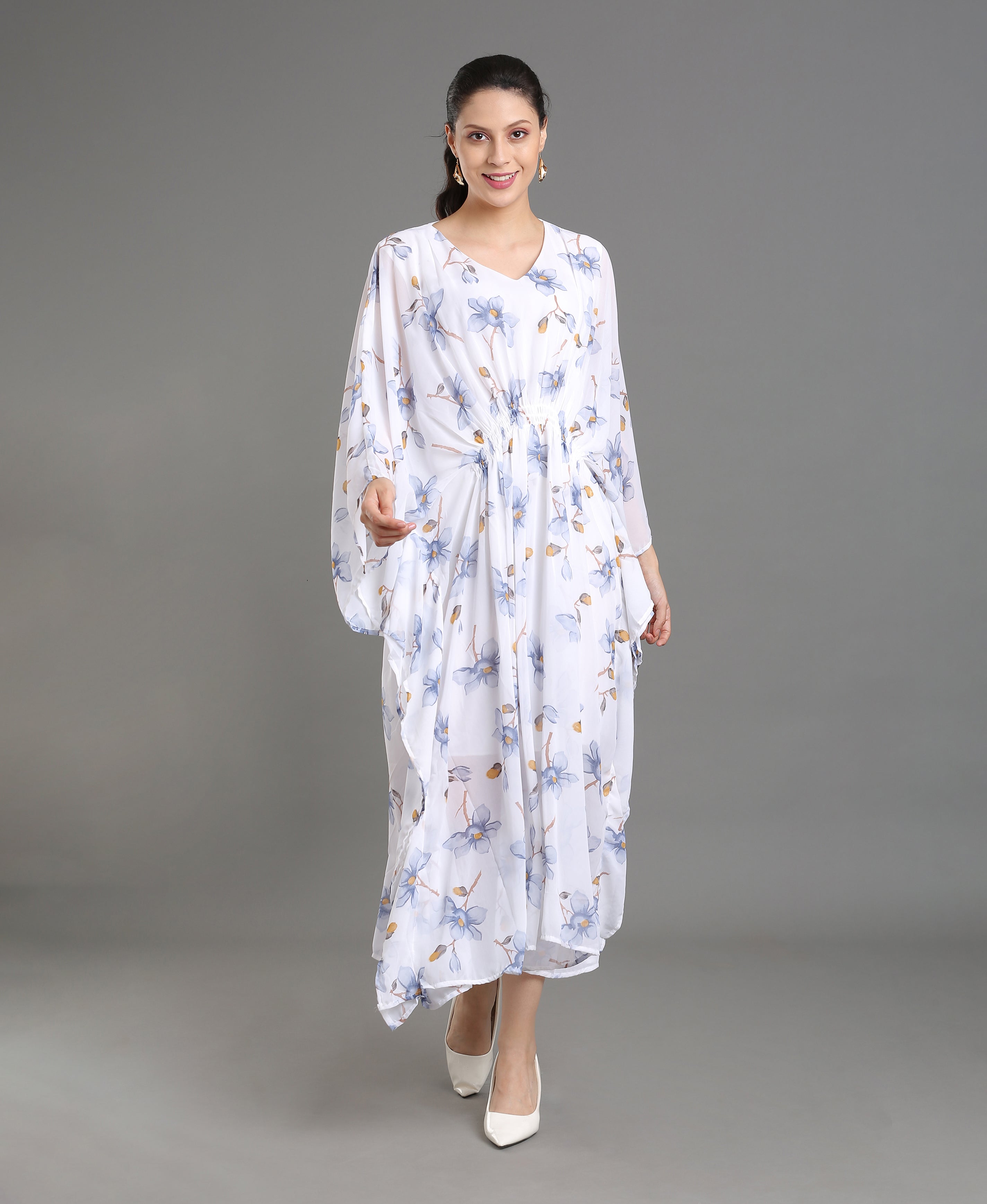 Midnight Bloom Kaftan Dress For Women